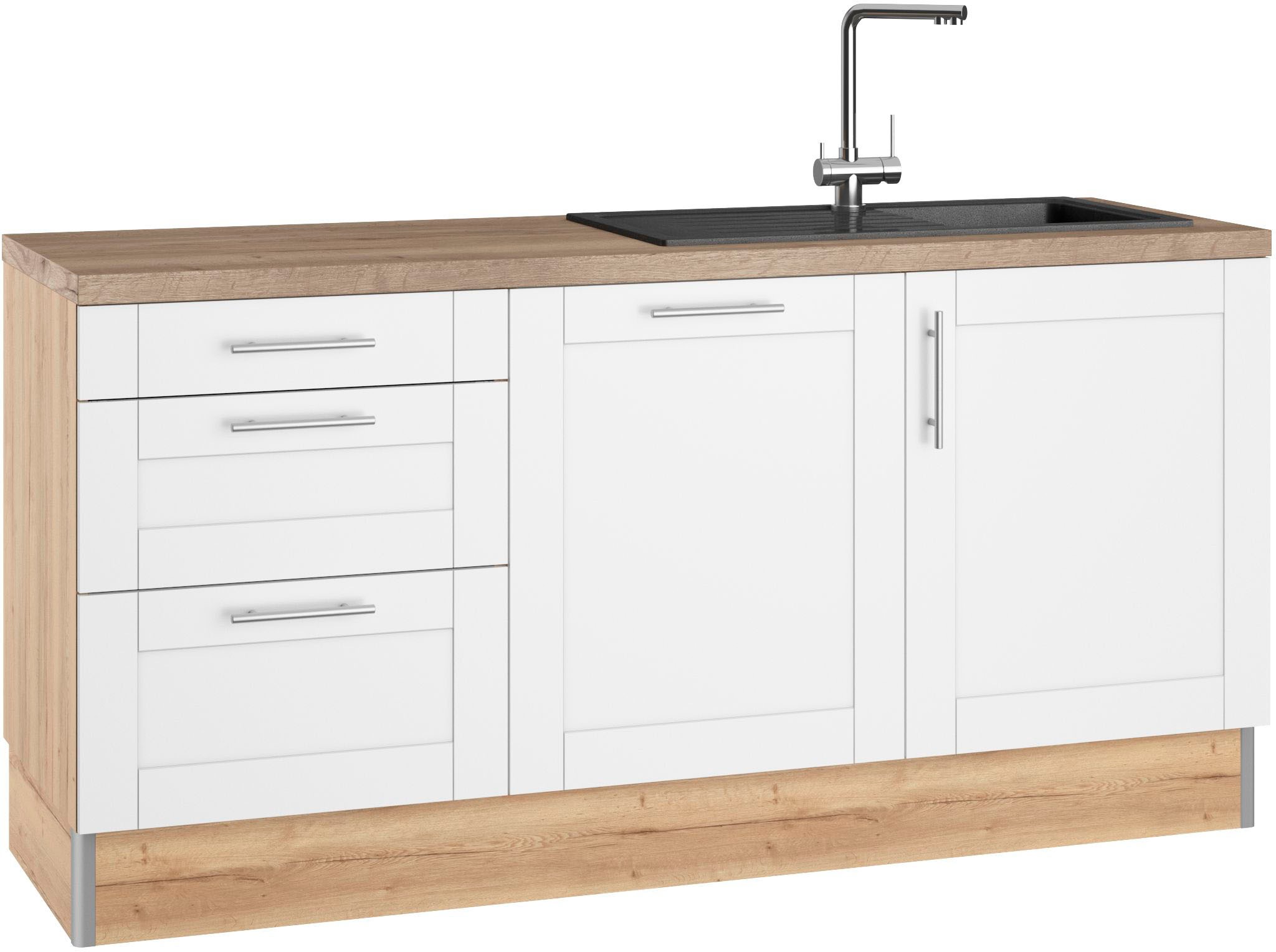 OPTIFIT Küche »Ahus«, 180 cm breit, ohne E-Geräte, Soft Close Funktion, MDF Fronten
