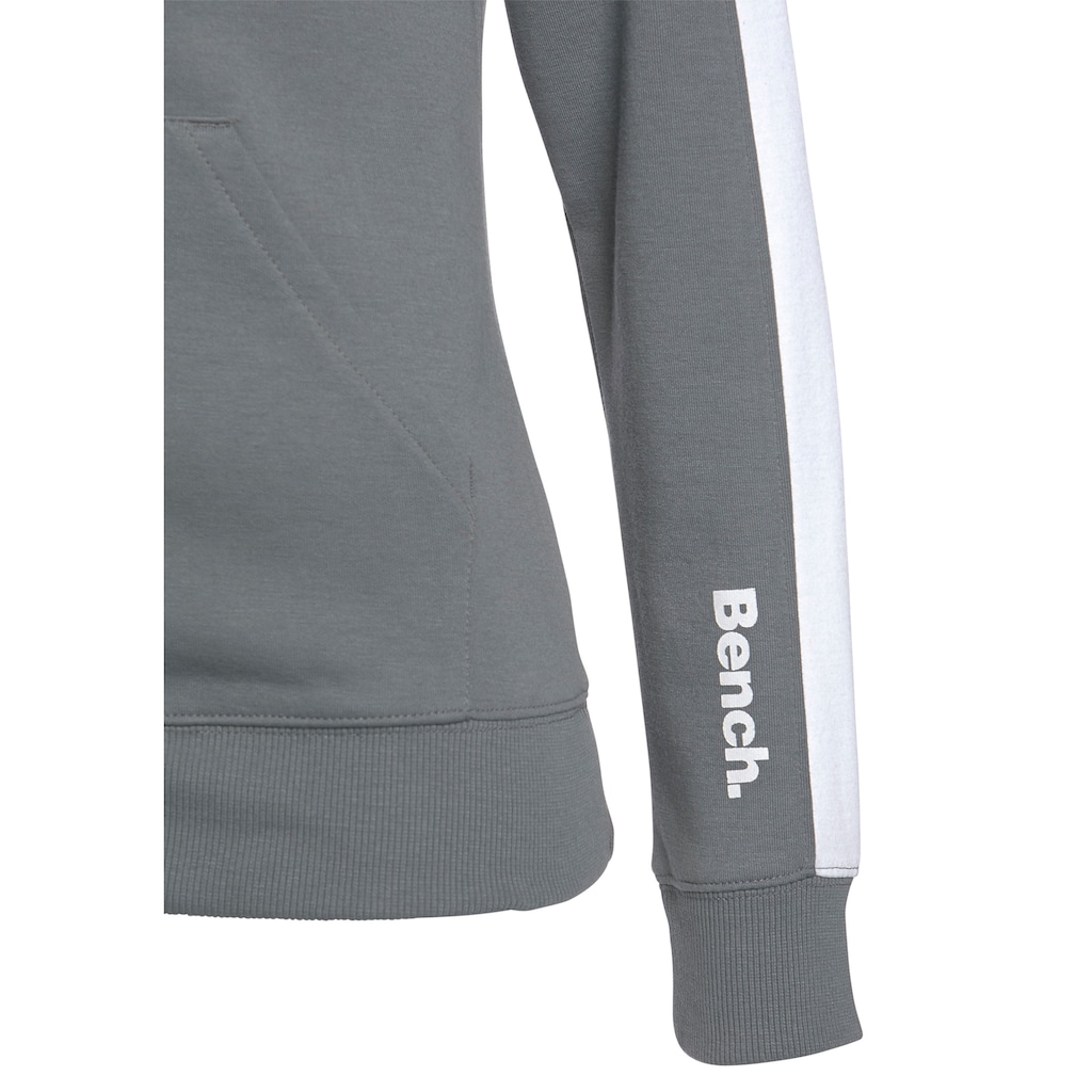 Bench. Loungewear Sweatjacke »-Loungejacke«, mit Seitenstreifen und Stehkragen, Loungewear, Loungeanzug