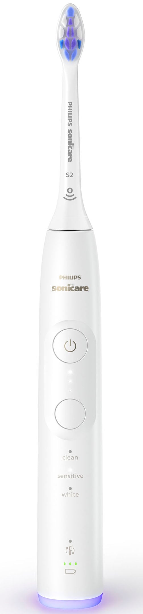 Philips Sonicare Elektrische Zahnbürste »Series 6500 HX7410/02«, 2 St. Aufsteckbürsten, mit Andruckkontrolle, 3 Intensitätsstufen, inkl. Ladegerät, Reiseetui