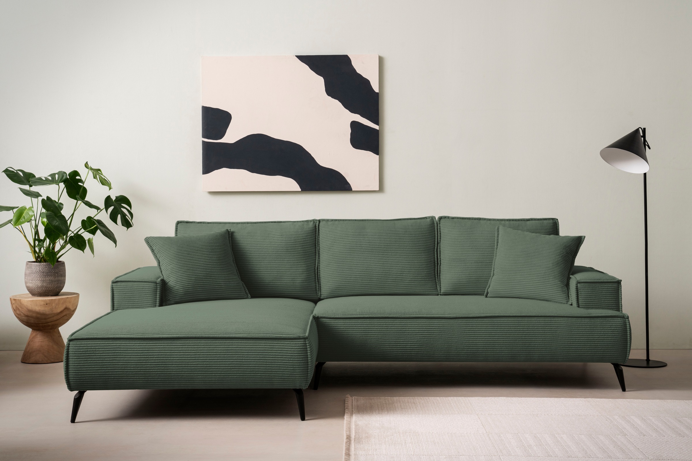 Home affaire Ecksofa »TVINNU, L-Form, 275cm, in Cord und Leinenoptik« wahlw günstig online kaufen