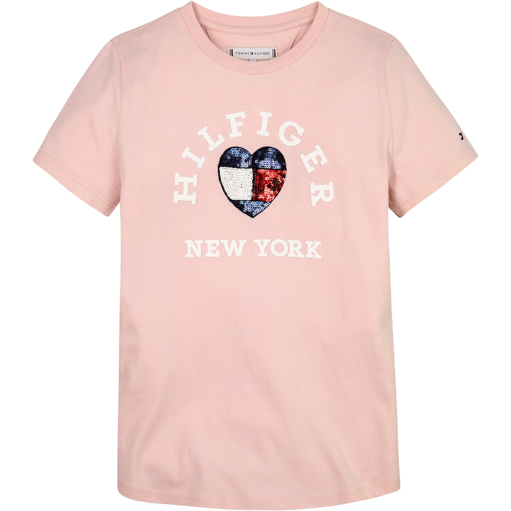 Tommy Hilfiger T-Shirt »HILFIGER SEQUINS TEE S/S«, Baby bis 2 Jahre