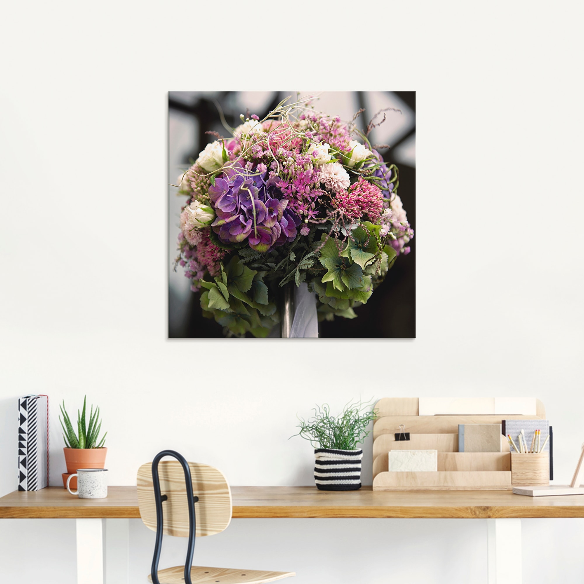 Artland Glasbild »Blumenkugel«, Blumen, (1 St.), in verschiedenen Größen
