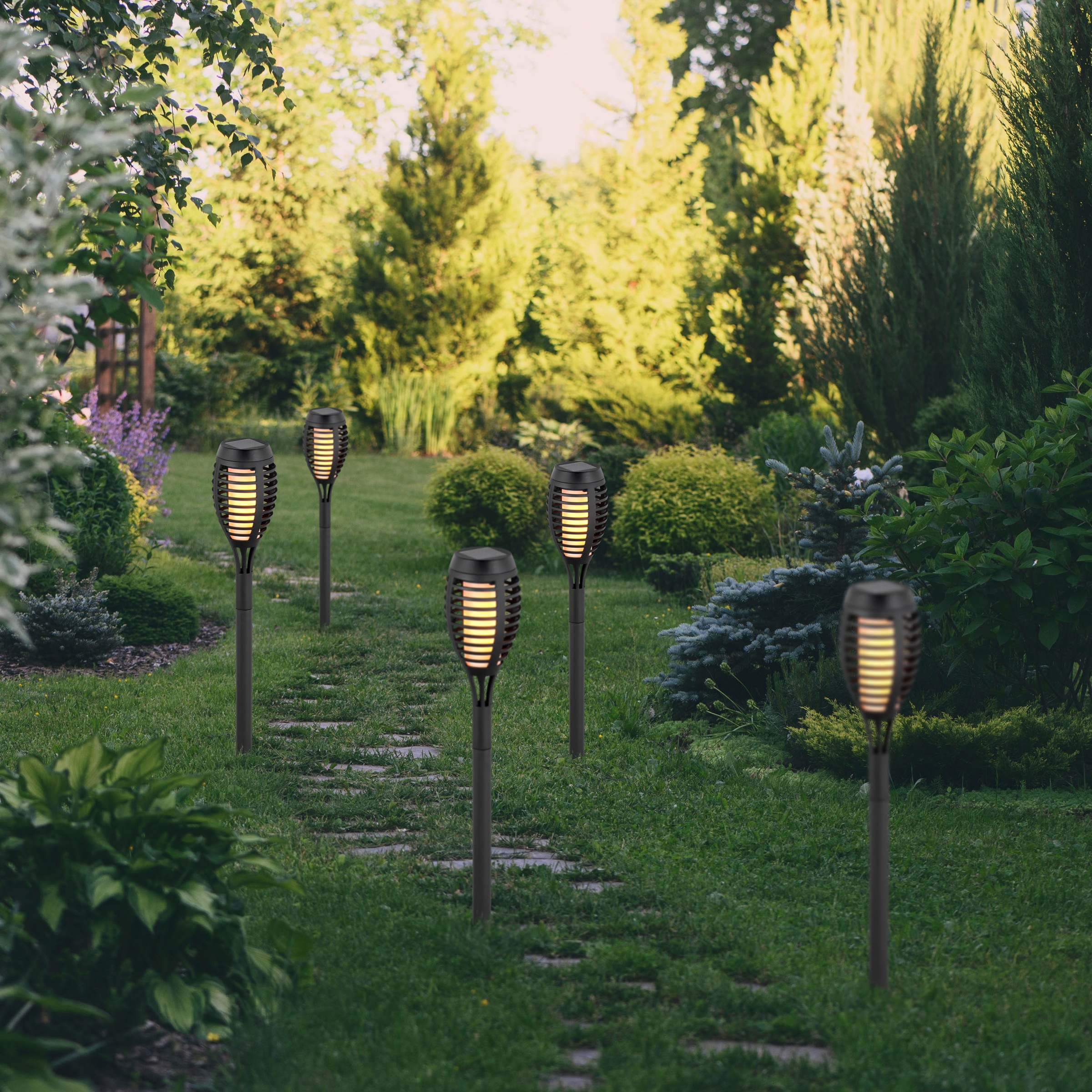 näve LED Solarleuchte »Fanilo«, 5 flammig, Leuchtmittel LED-Modul   LED fes günstig online kaufen