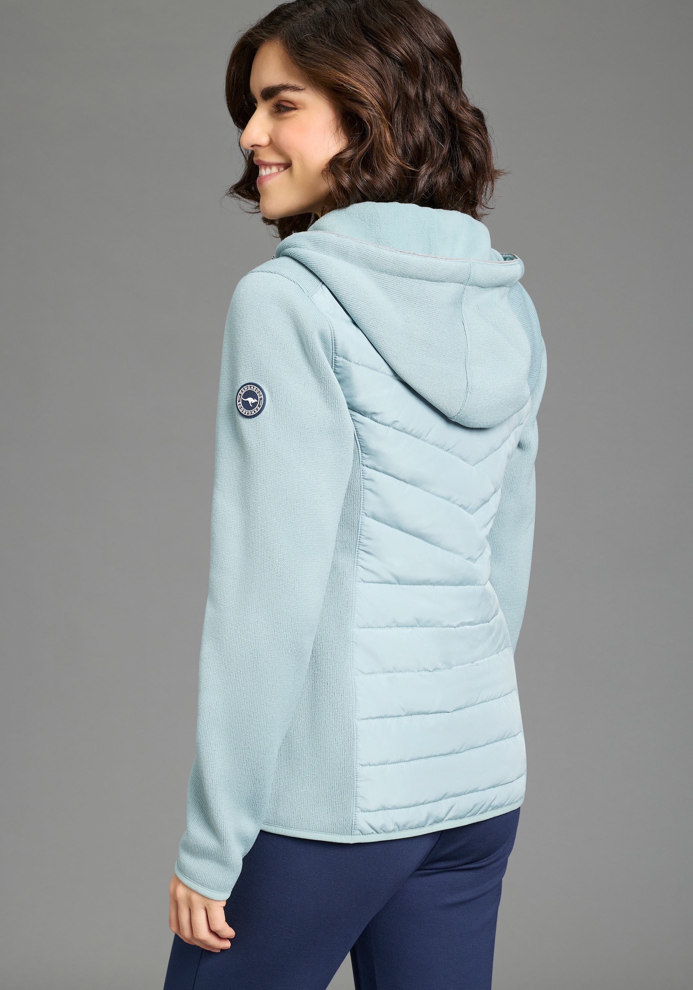 KangaROOS Hybridjacke mit Kapuze Übergangsjacke mit Kapuze Reißverschlusstaschen