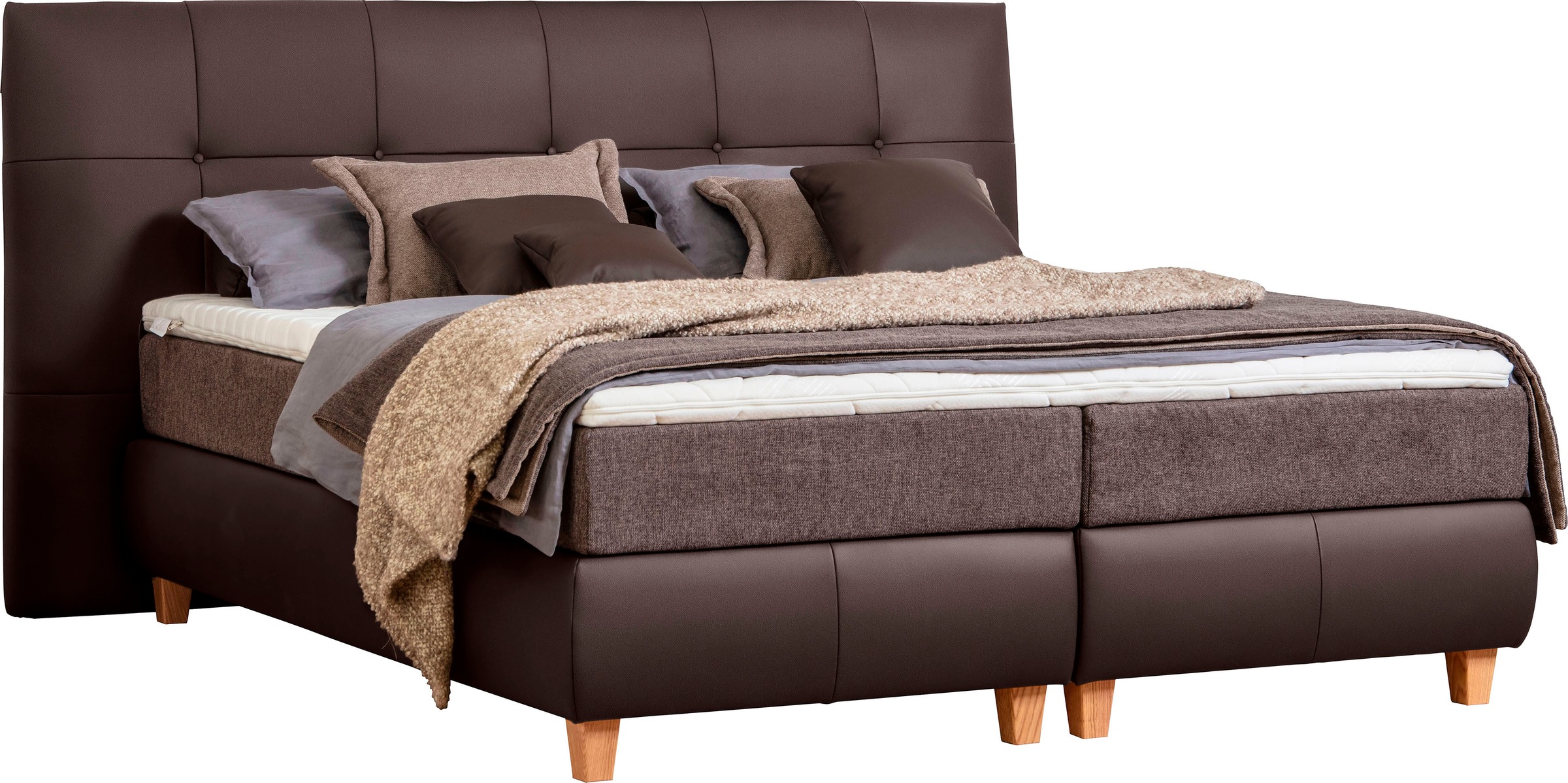 ADA trendline Boxspringbett »Luella«, ADA trendline Boxspringbett, inkl. Matratze und Viscoschaum-Topper