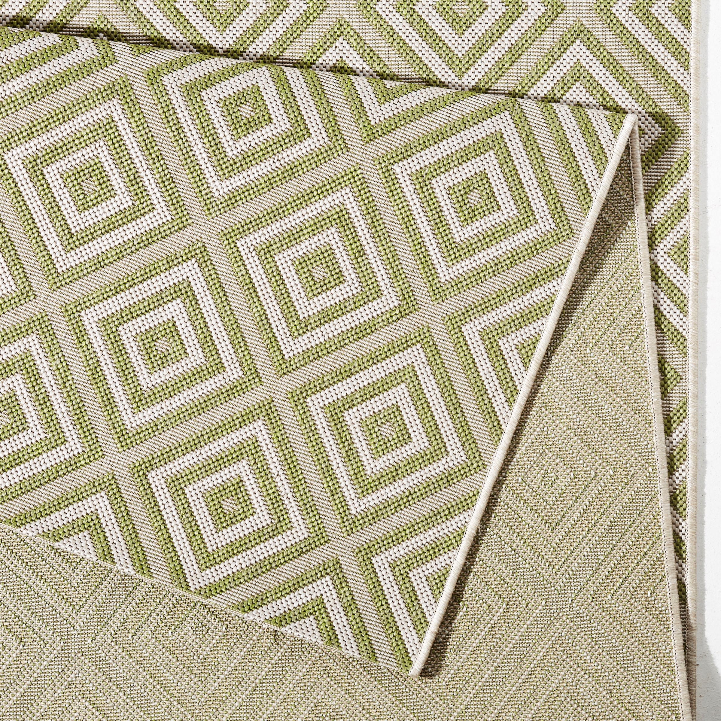 NORTHRUGS Läufer »Karo«, rechteckig, 8 mm Höhe, In- & Outdoor, Teppichläufer, Wetterfest, Raute, Balkon, Garten, Flur