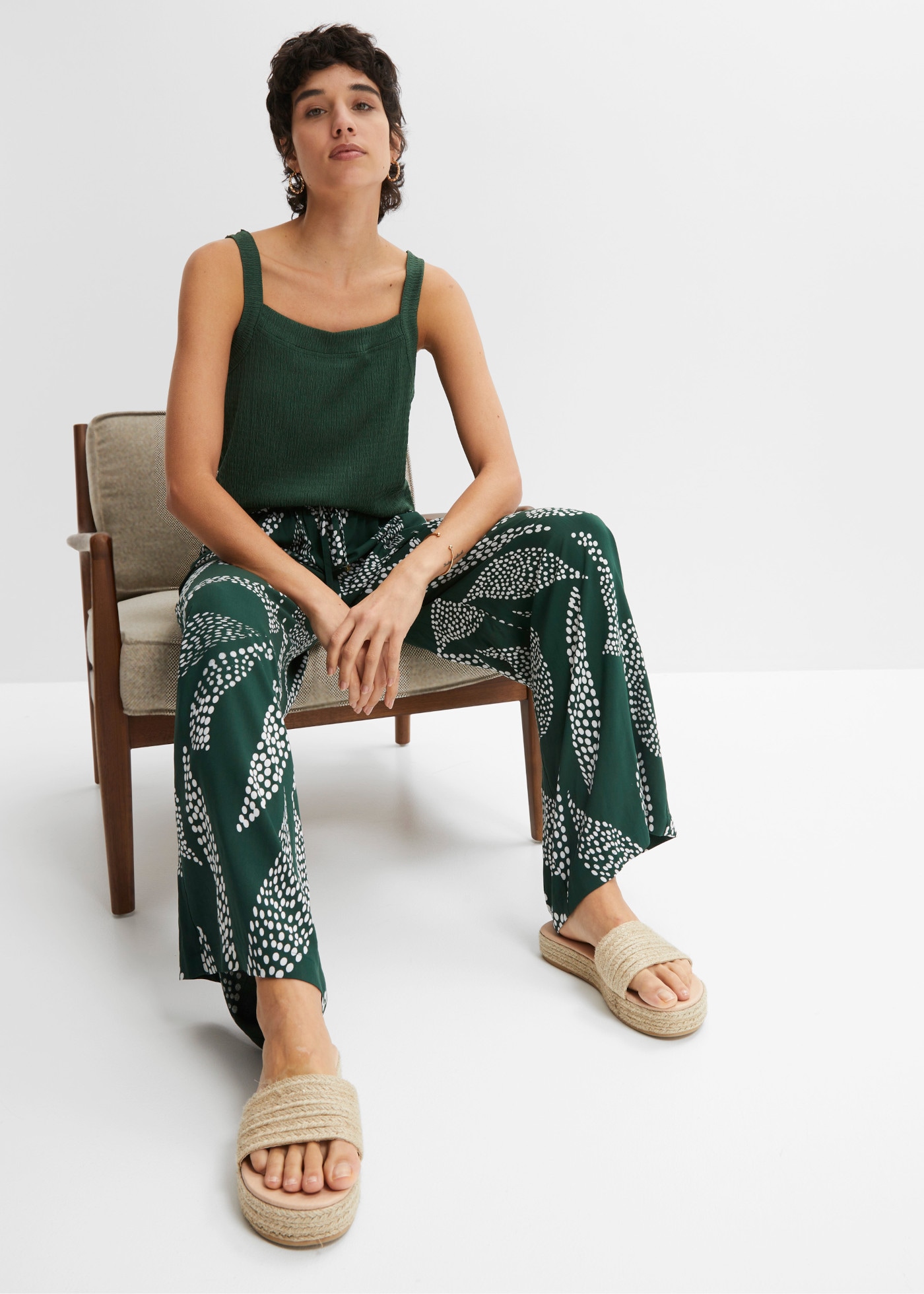 bonprix Marlene-Hose  aus Viskose, loose fit, mit Schnürung, in vielen Größen erhältlich