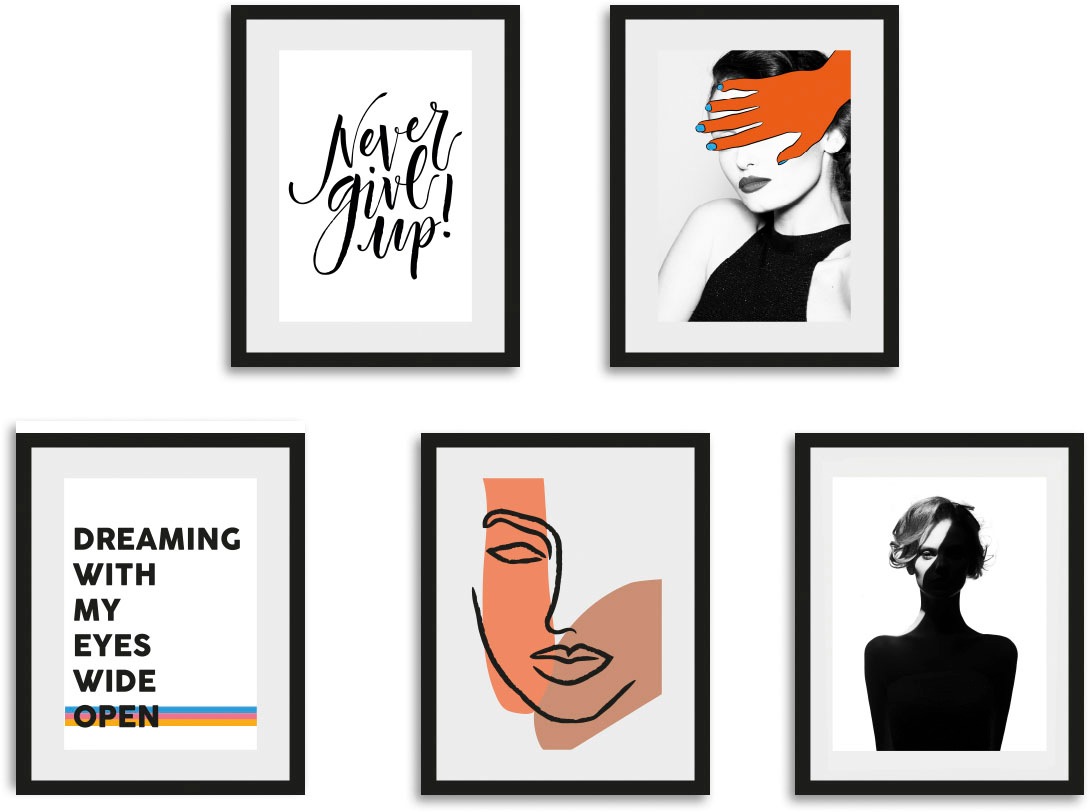 queence Bild »Dreaming«, Abstrakt-Kunst-Figuren-Gesicht-Sprüche & Texte-Mot günstig online kaufen