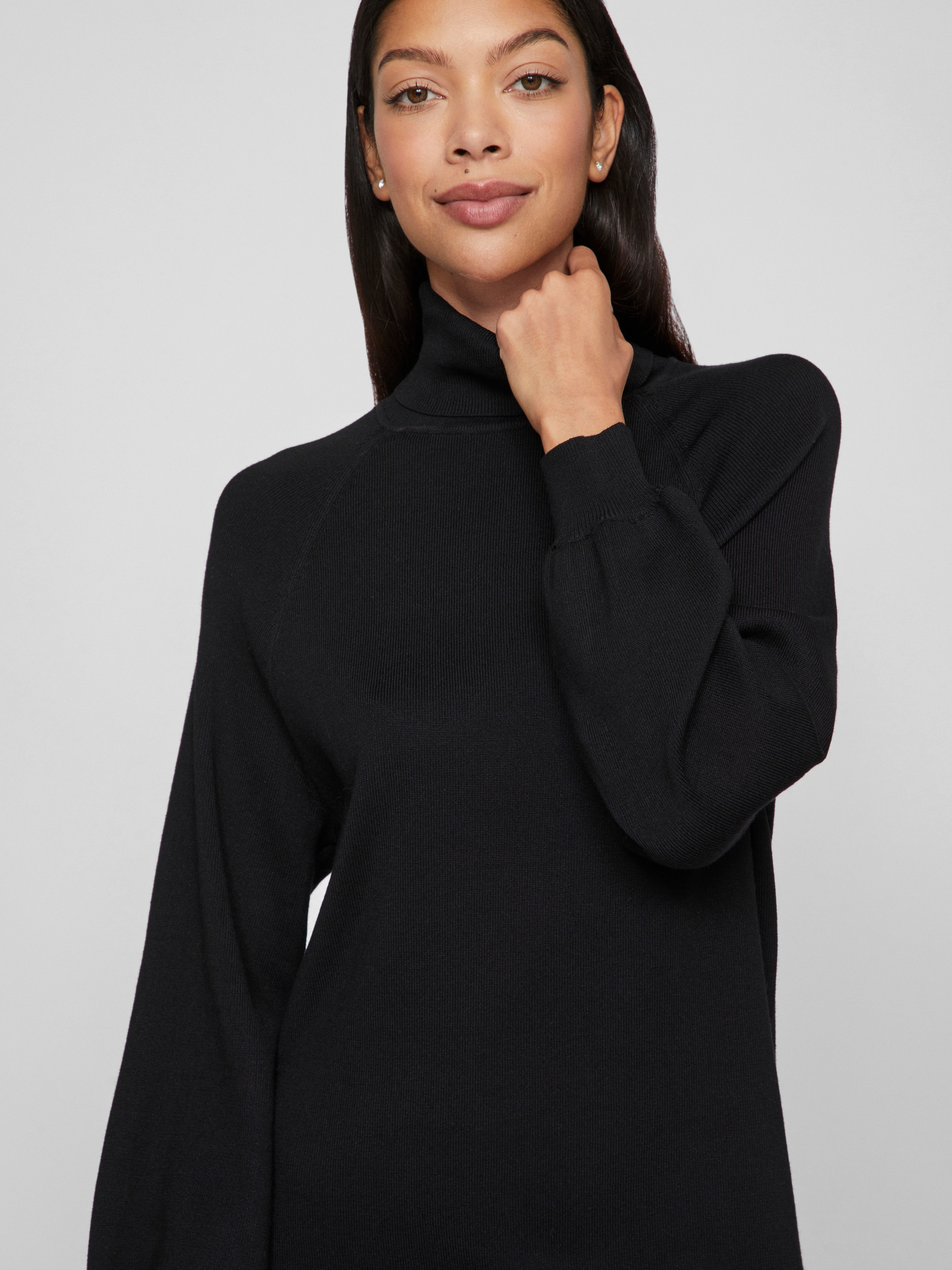 Vila Strickkleid »VIOSTRIA ROLL NECK L/S KNIT DRESS - NOOS«