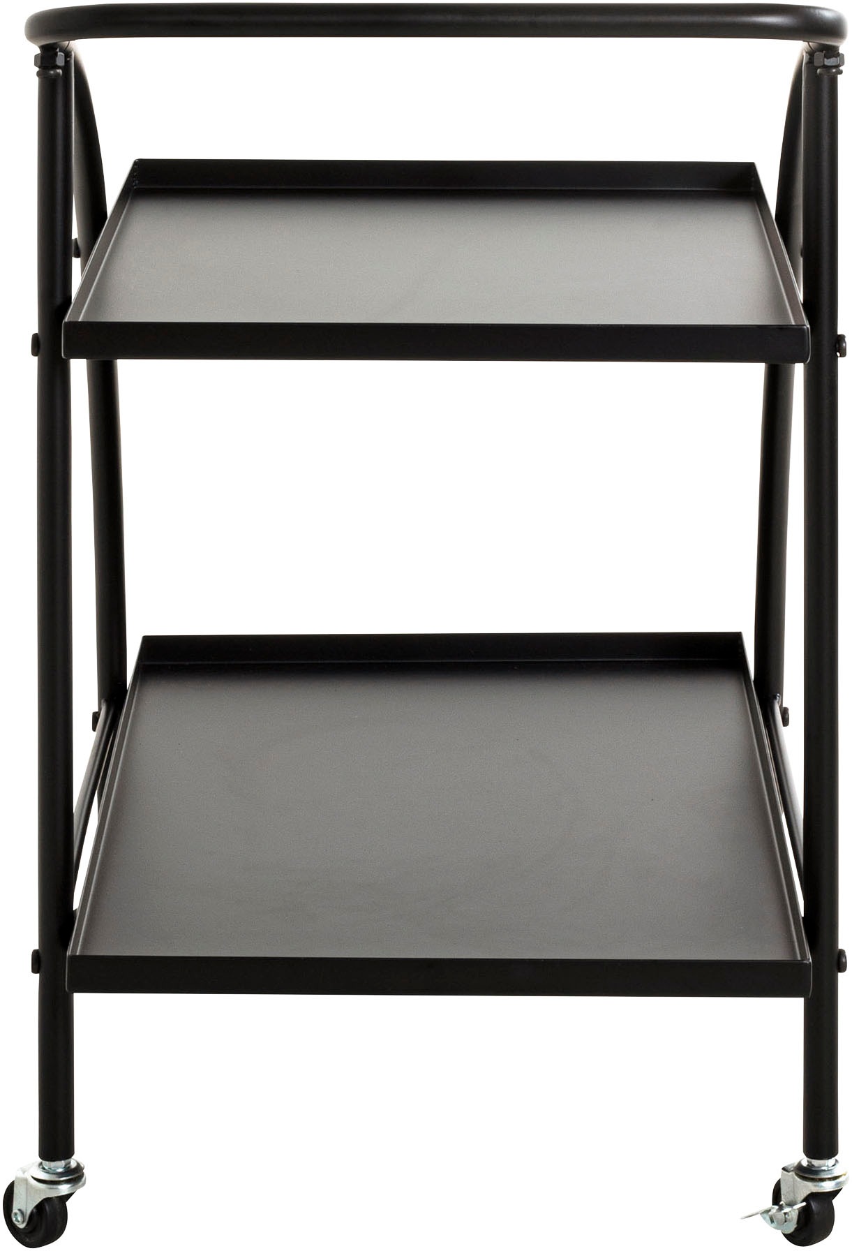 HAKU Servierwagen »Dinett, Kaffeetisch, Küchenwagen, Serviertisch, Teewagen, Trolley« 1 Stk. tlg. rechteckig - aus Metall Schwarz B/T/H 68/42/71 cm