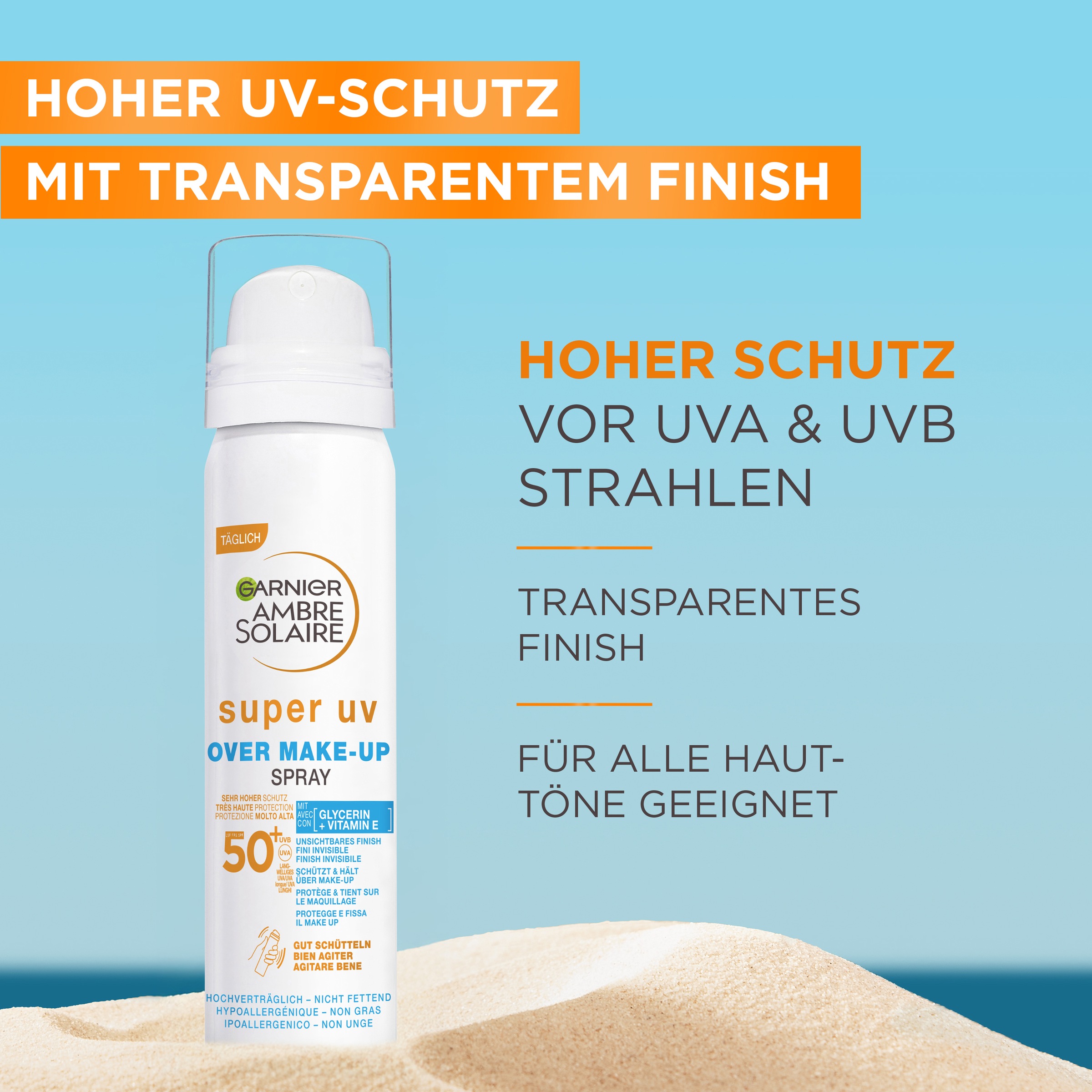 GARNIER After Sun-Spray »Garnier Ambre Solaire Super UV Over Make-up Spray«