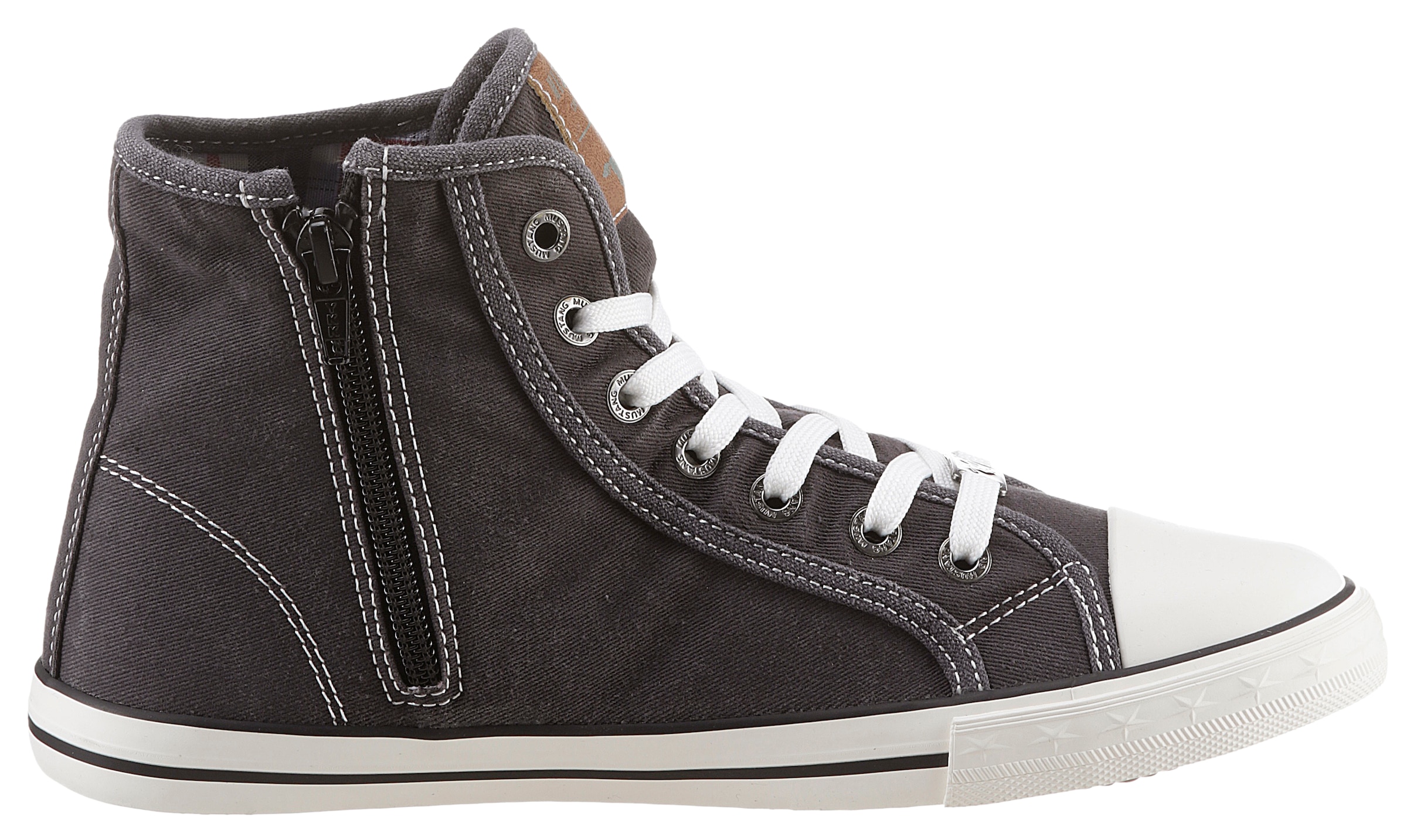 Mustang Shoes Sneaker, High Top-Sneaker, Schnürschuh mit Label in der Laufsohle
