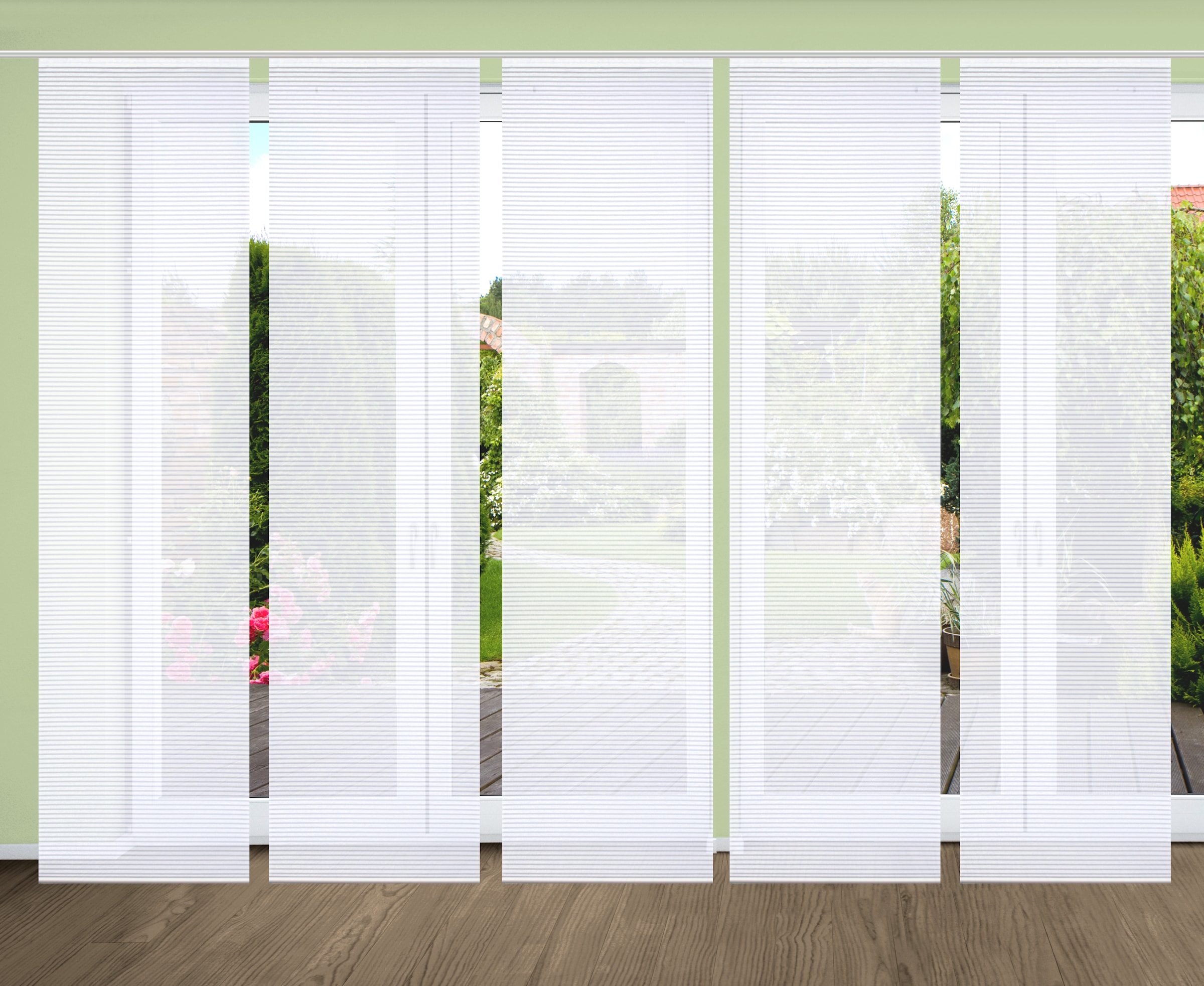 HOME in green Schiebegardine »ROMOLUS« Paneelwagen 5 Stk. tlg. SET DIGITALD günstig online kaufen