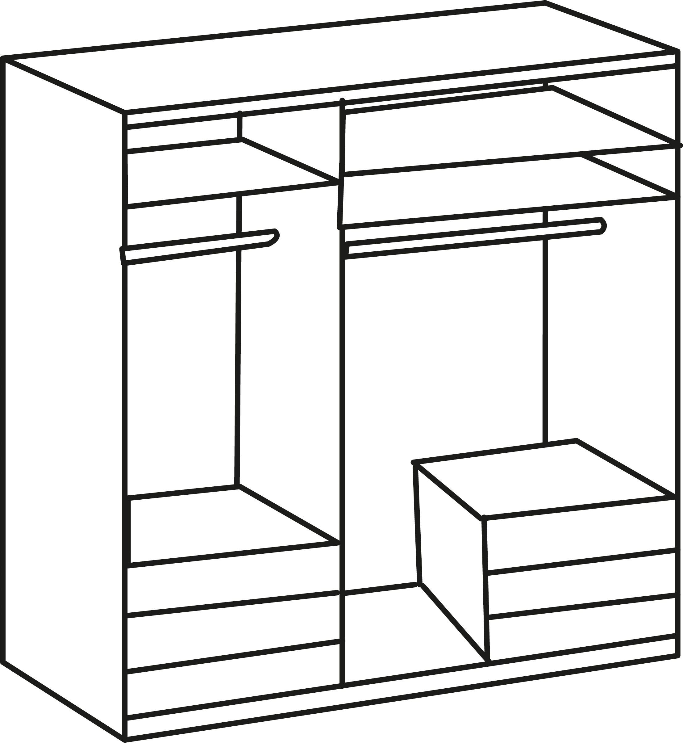 Wimex Kleiderschrank »Level by fresh to go«, mit vollflächigen Glastüren