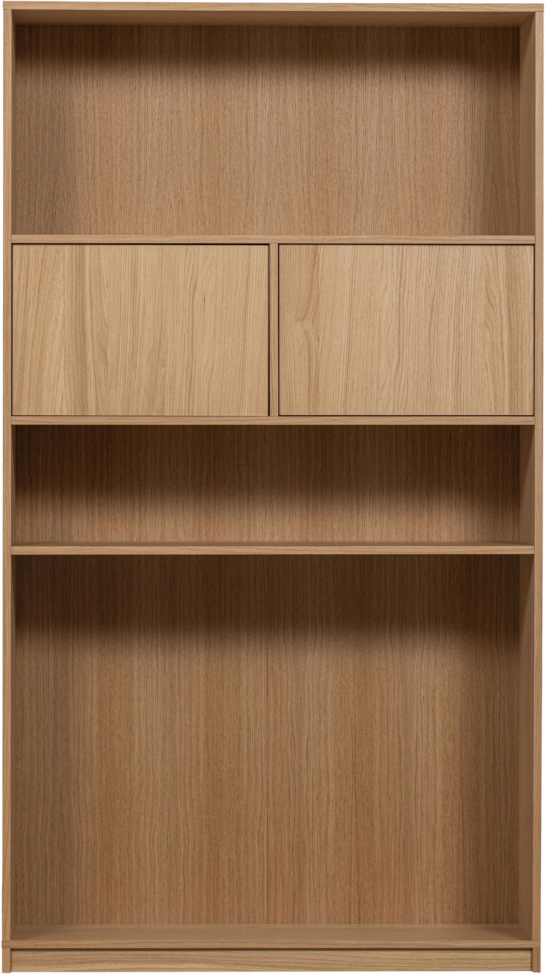 WOOOD Stauraumregal »Modulair mit FSC® Eichenfurnier und Push-to-open B110 x T40 x H199 cm« Tragkraft 15 kg pro Einlegeboden, einfach zu montieren