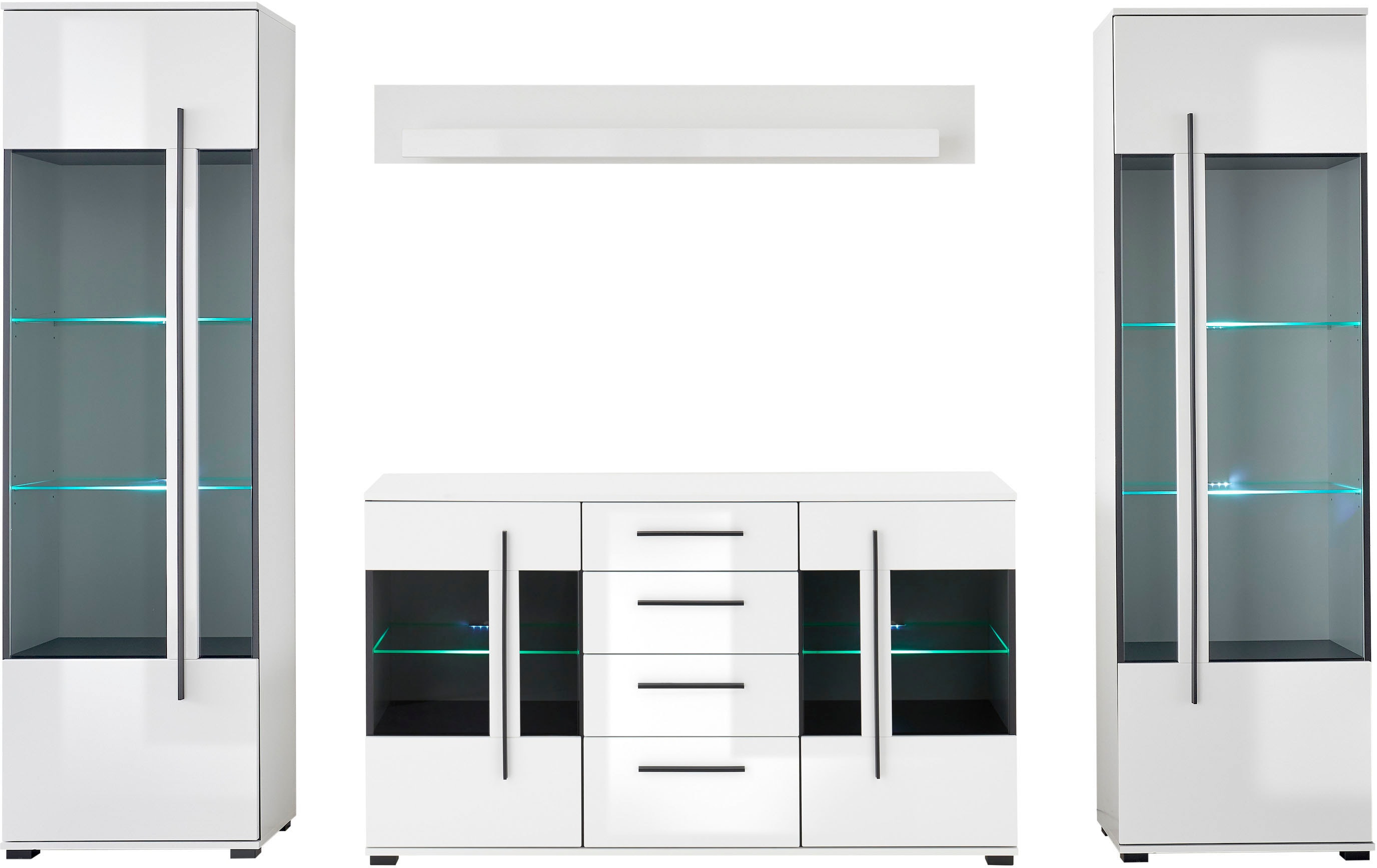 INOSIGN Wohnwand »Cantara« Set, 4 Stk. tlg. enthält zwei Vitrinen, ein Side günstig online kaufen