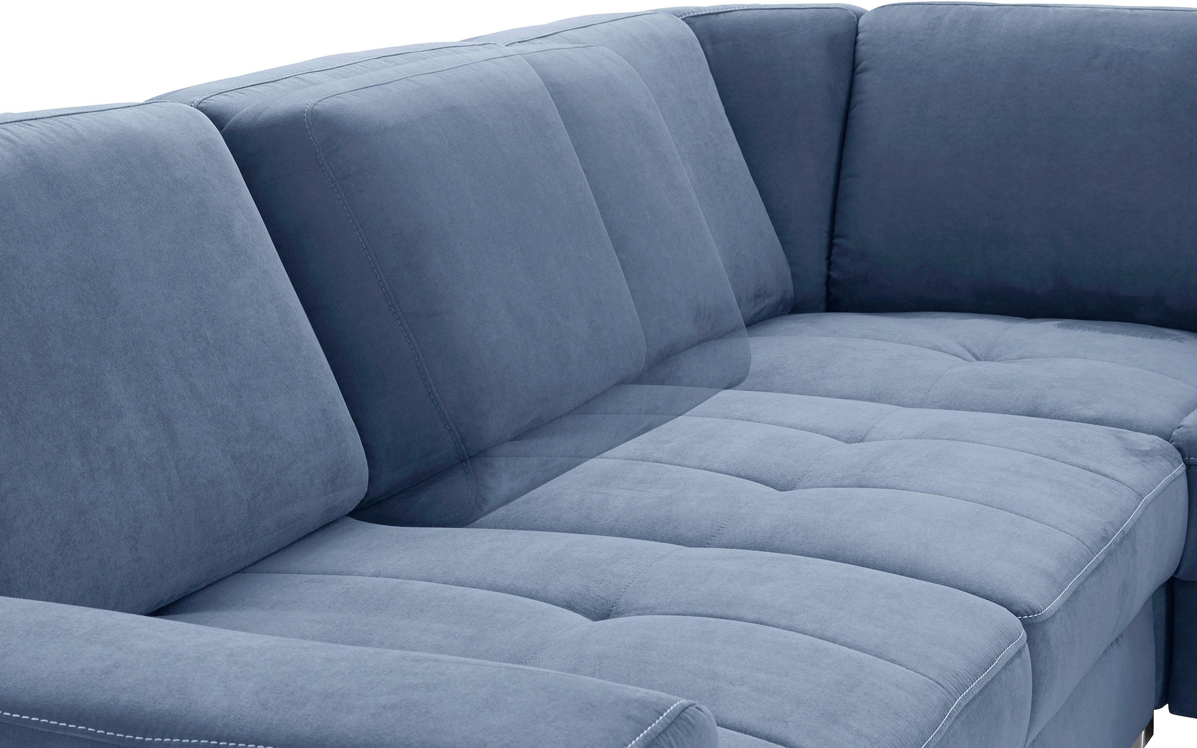 sit&more Ecksofa »Santorini L-Form«, mit Federkern und Sitztiefenverstellung, wahlweise mit Bettfunktion