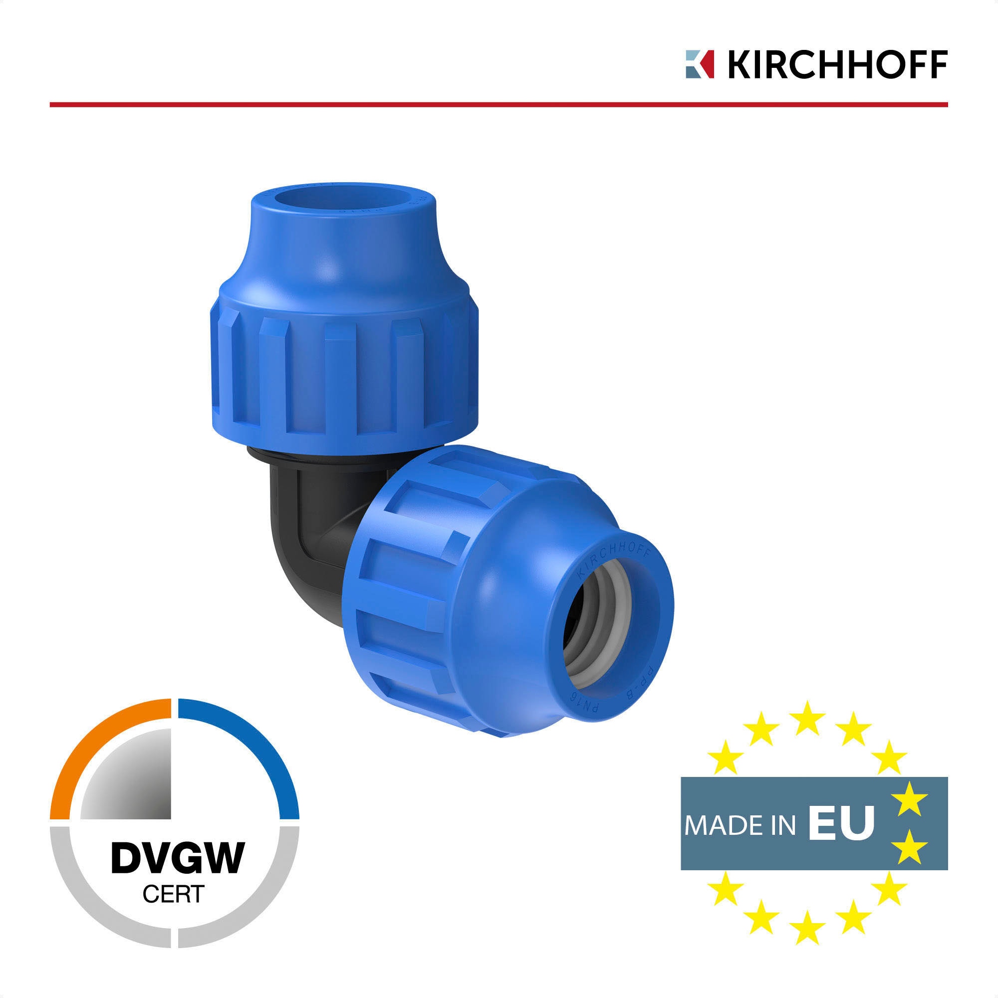 Kirchhoff Winkelstück, für HDPE Rohr, 32 mm