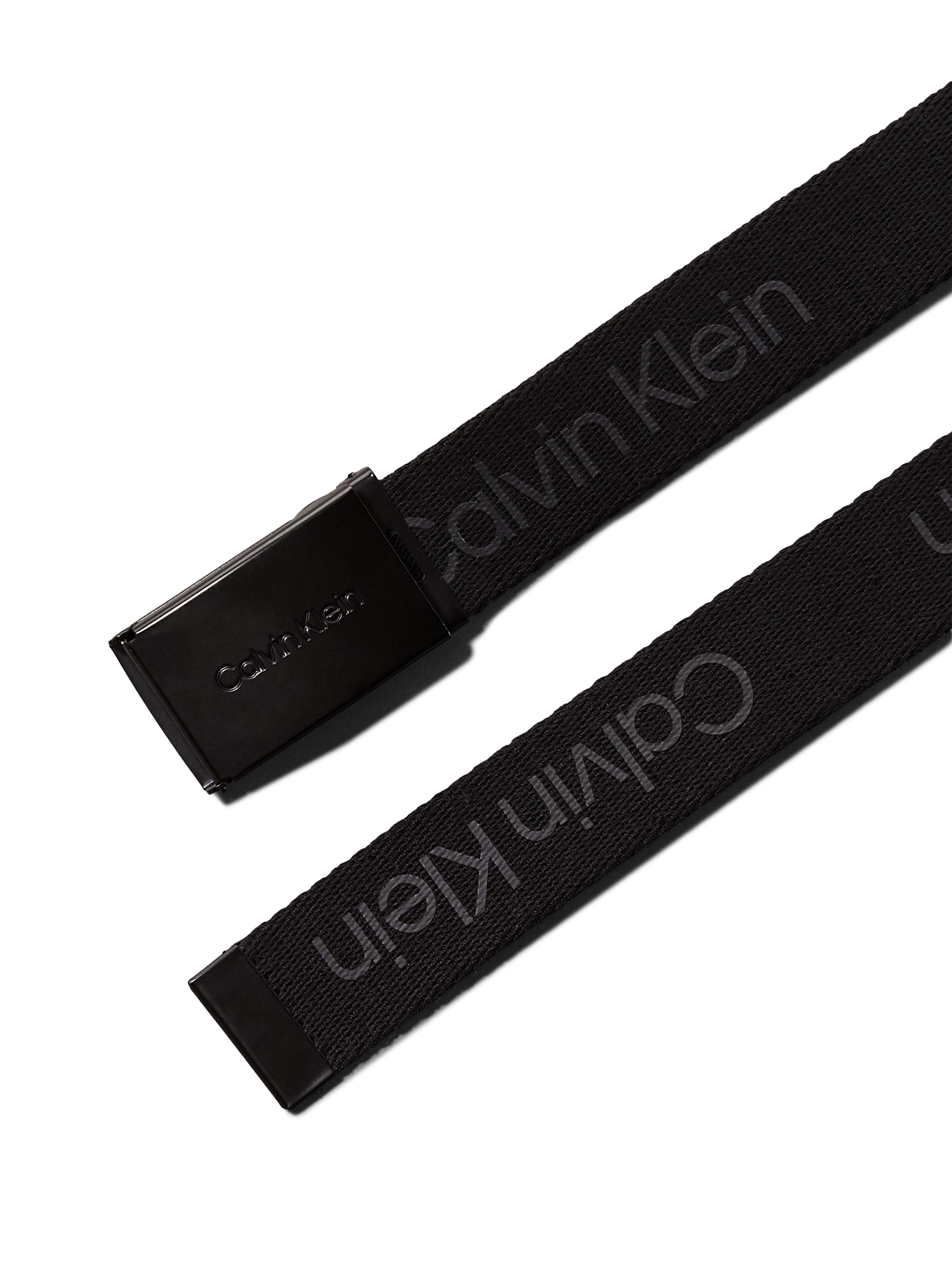 Calvin Klein Jeans Synthetikgürtel »CALVIN LOGO CANVAS BELT«, Logodrucke, Koppelschließe