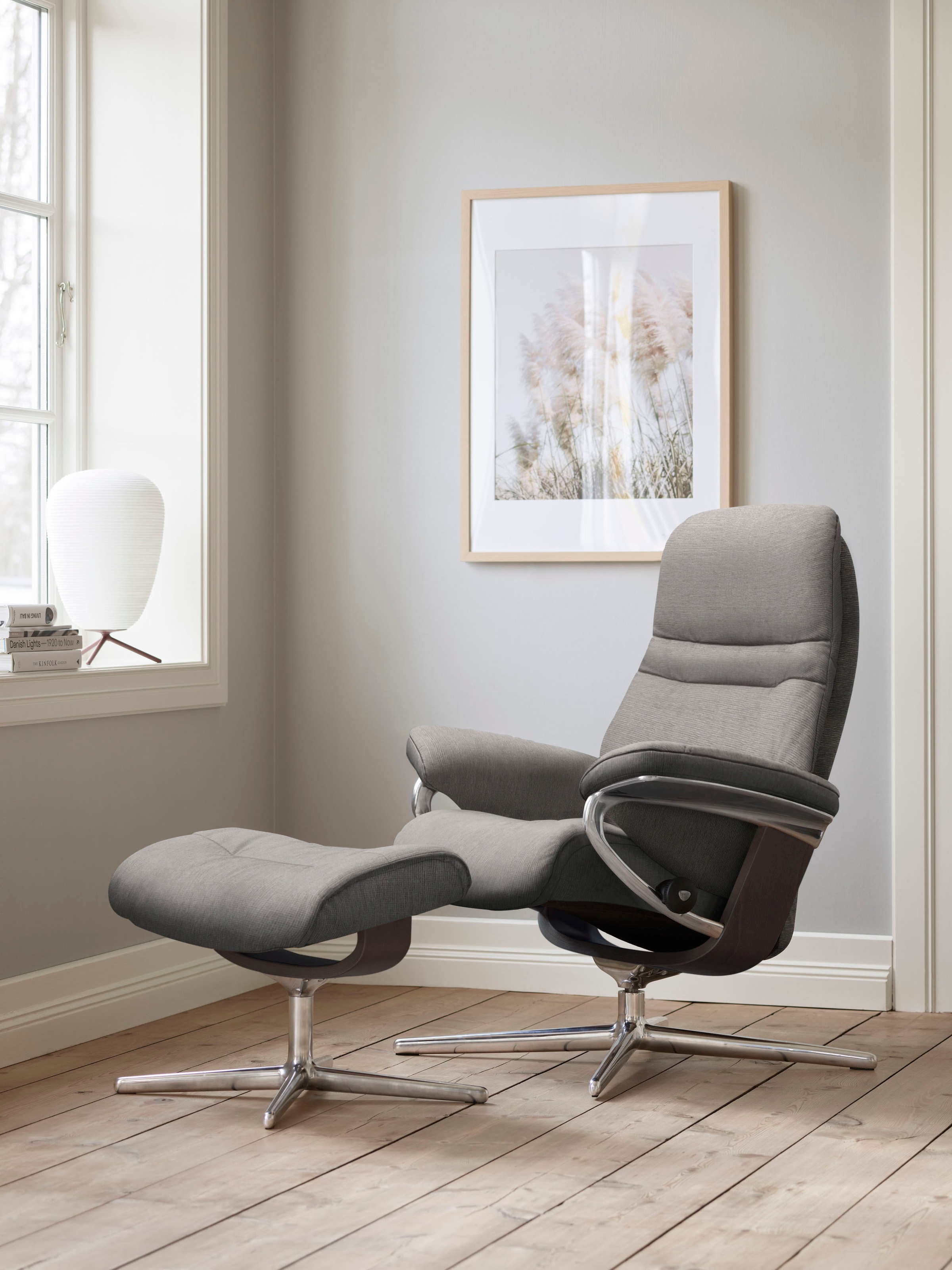 Stressless® Fußhocker »Sunrise«, mit Cross Base, Größe S, M & L, Holzakzent Wenge