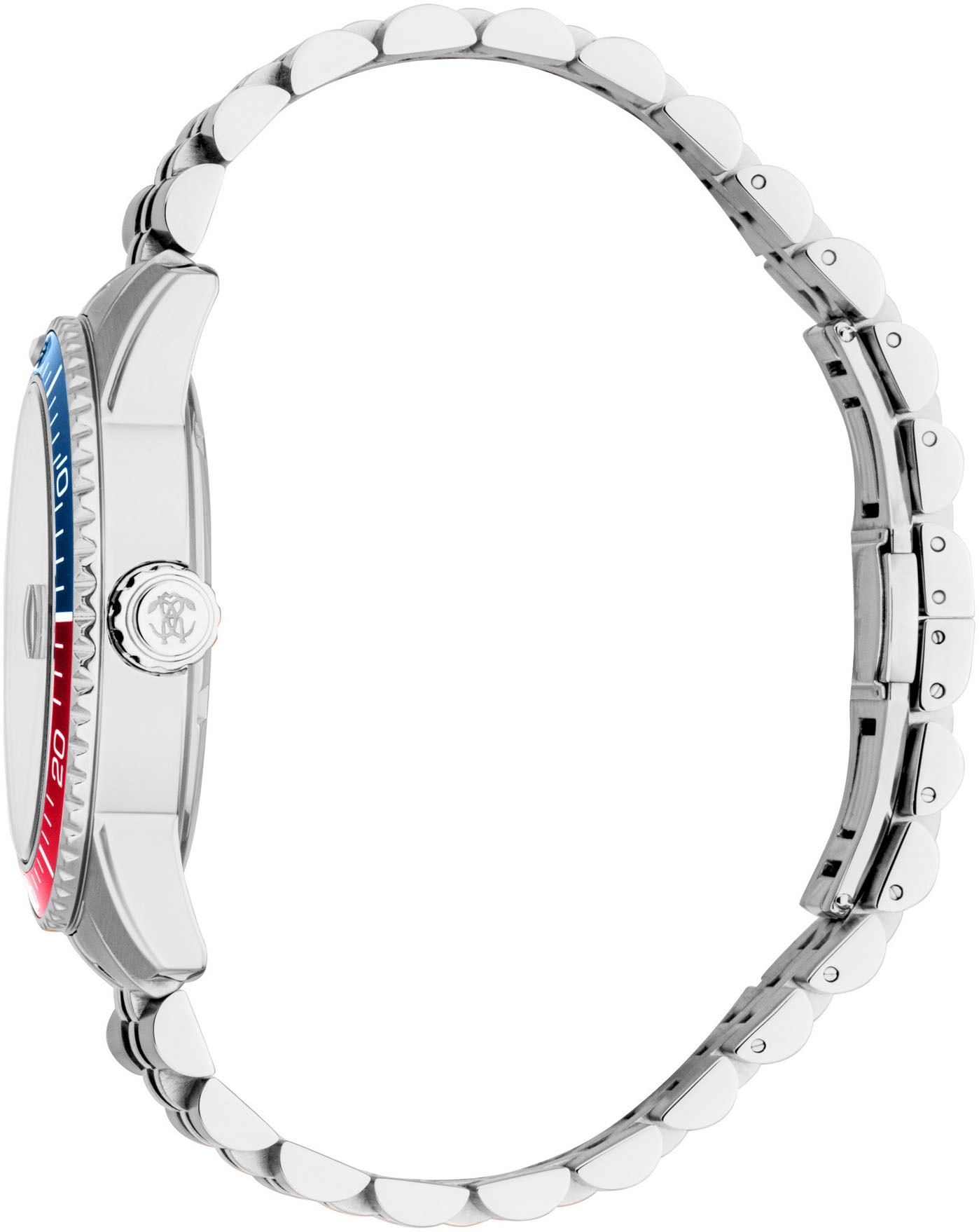 roberto cavalli Quarzuhr »Uomo Trend II« Armbanduhr, Herrenuhr, Edelstahlarmband, analog, Tag