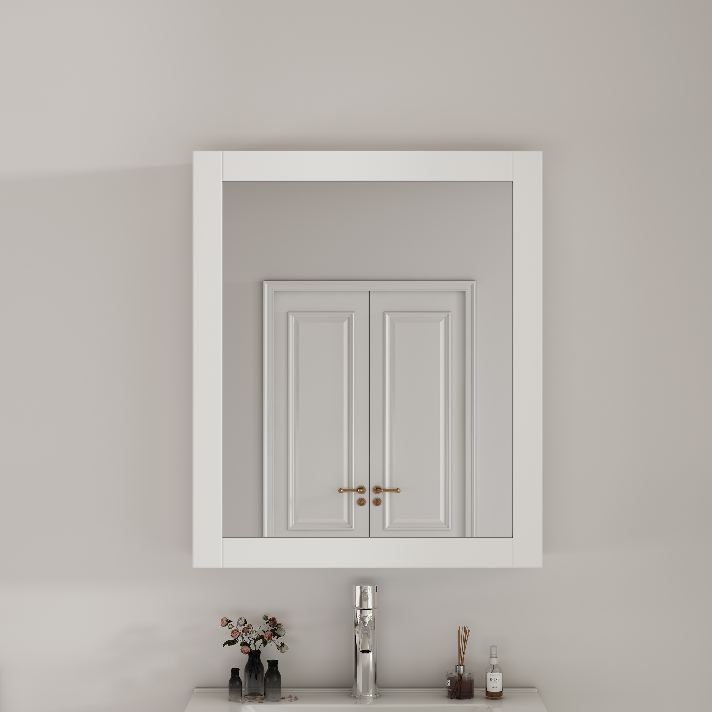 welltime Spiegelschrank »AMSTERDAM« platzsparender Spiegelschrank mit individuell verstellbarem Regalboden