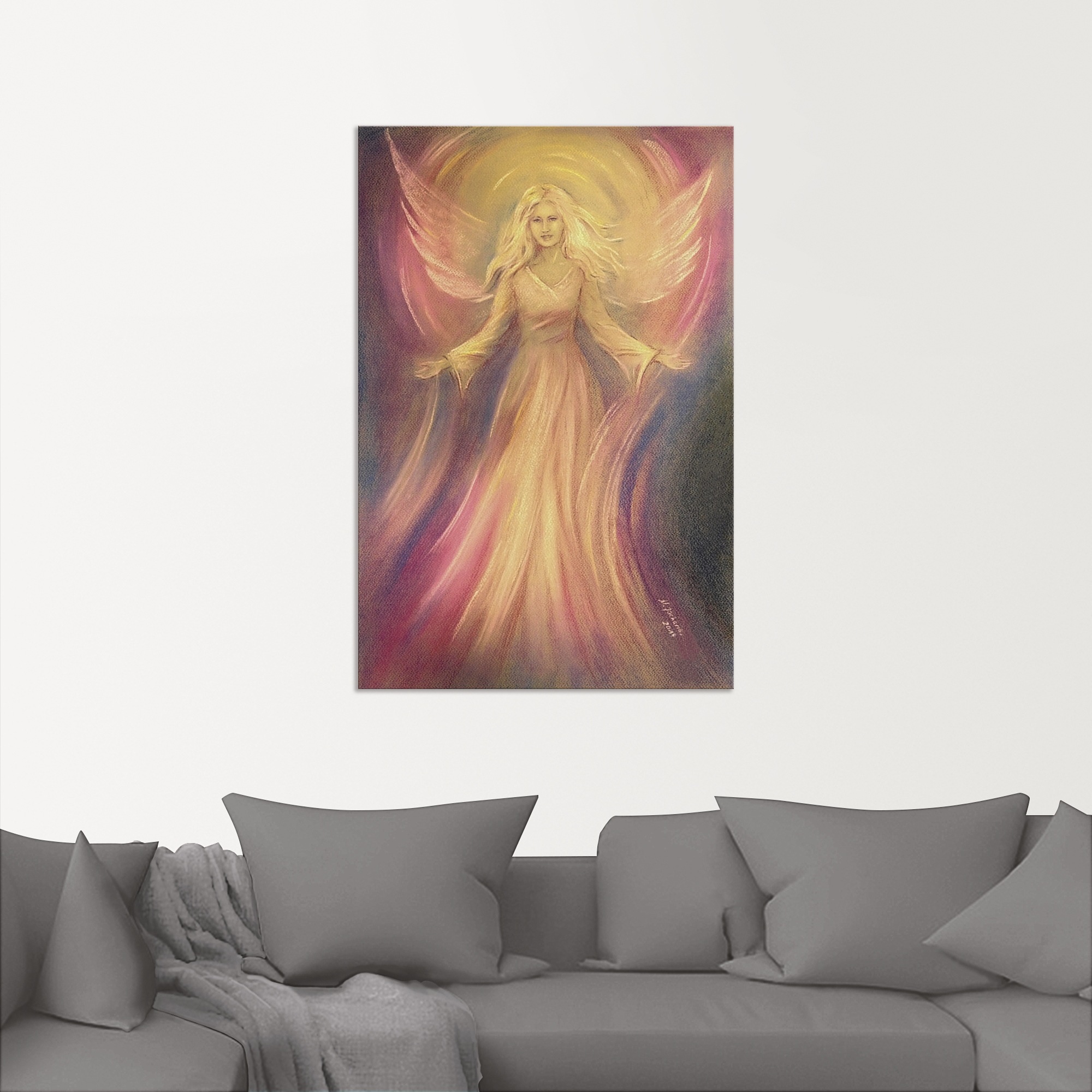 (1 Alubild, versch. kaufen in oder Wandbild auf Malerei«, als »Engel - Größen Spirituelle Artland Rechnung Religion, St.), Liebe Leinwandbild, Wandaufkleber Poster Licht