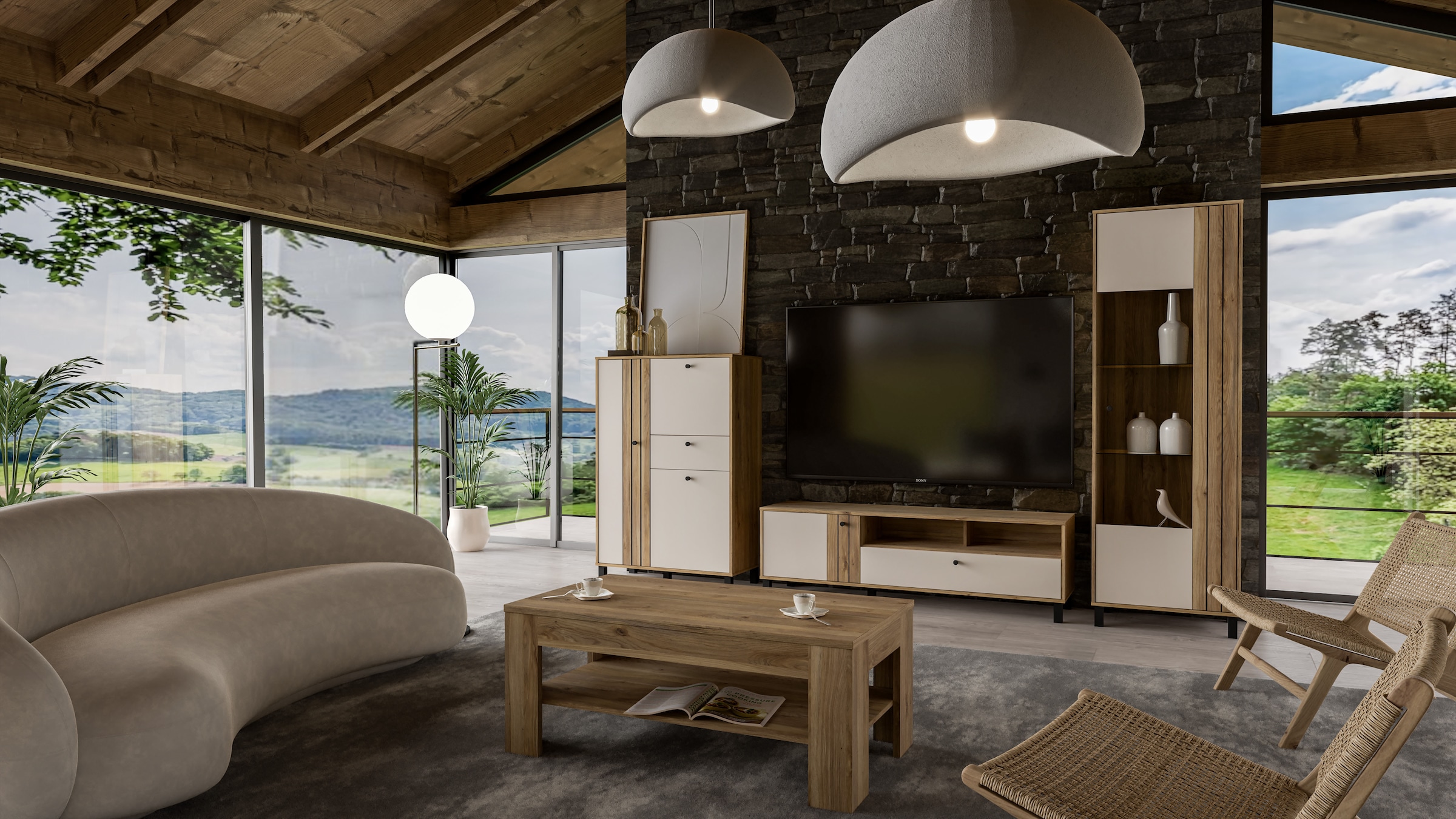 FORTE Couchtisch »Killarney«, Breite 110 cm, Ablage, pflegeleicht, einfache Montage