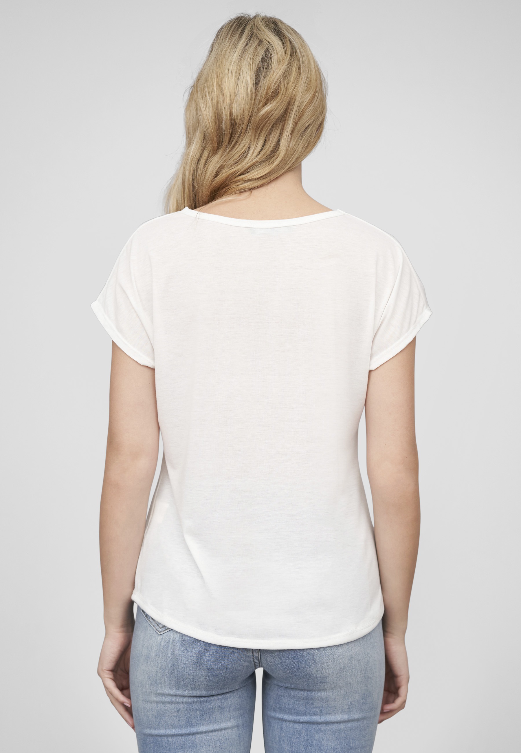 CLOUD 5IVE T-Shirt »CLOUD 5IVE Viskose T-Shirt mit Blumen Print« 1 Stk.