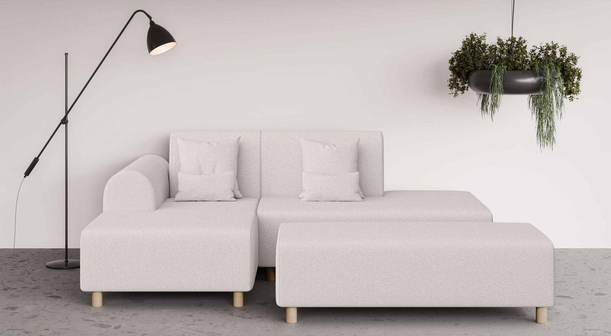 OTTO home Ecksofa »Suyala« L-Form mit Hocker günstig online kaufen
