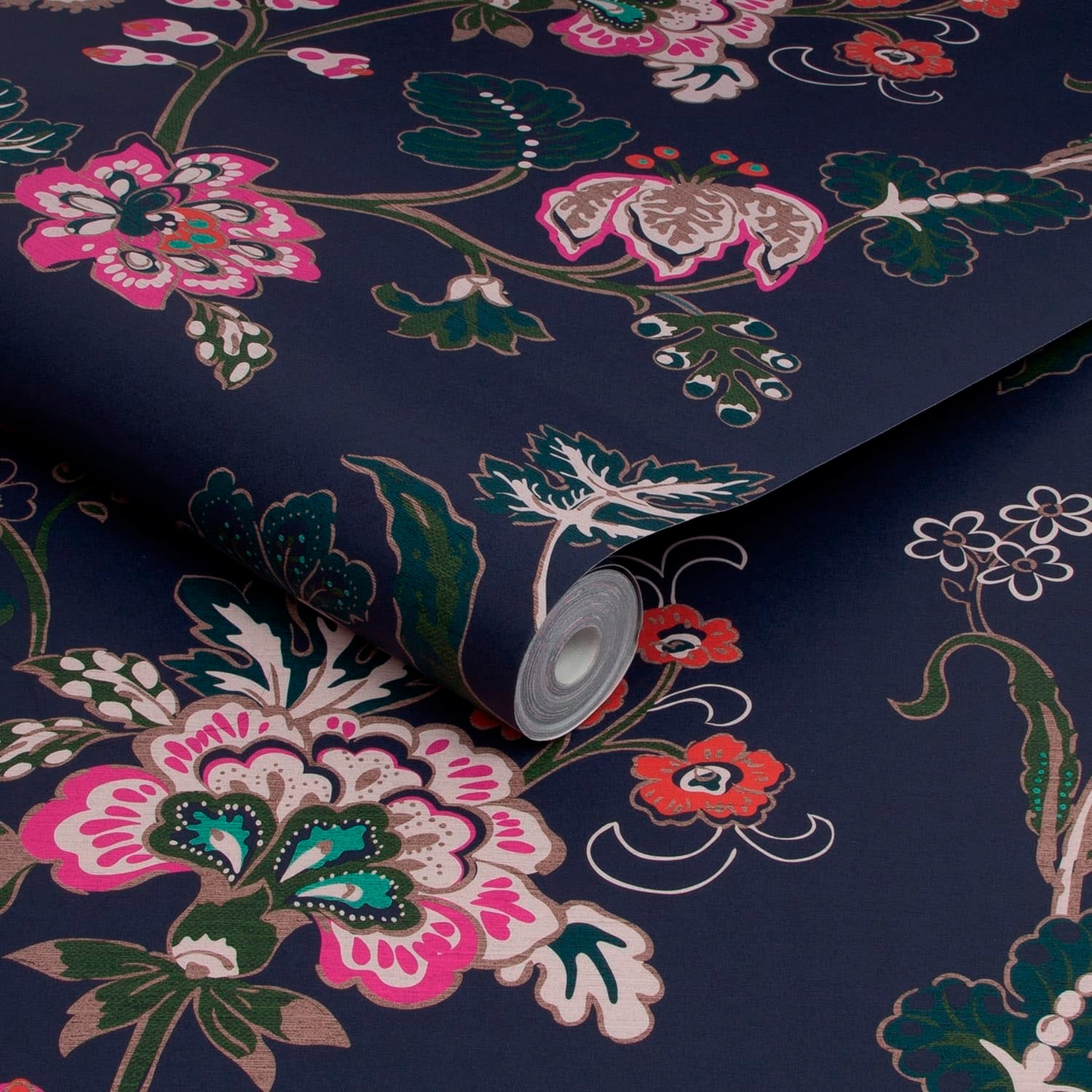 Joules Vliestapete »Vine Cottage Floral Royal Navy« floral glatt floral