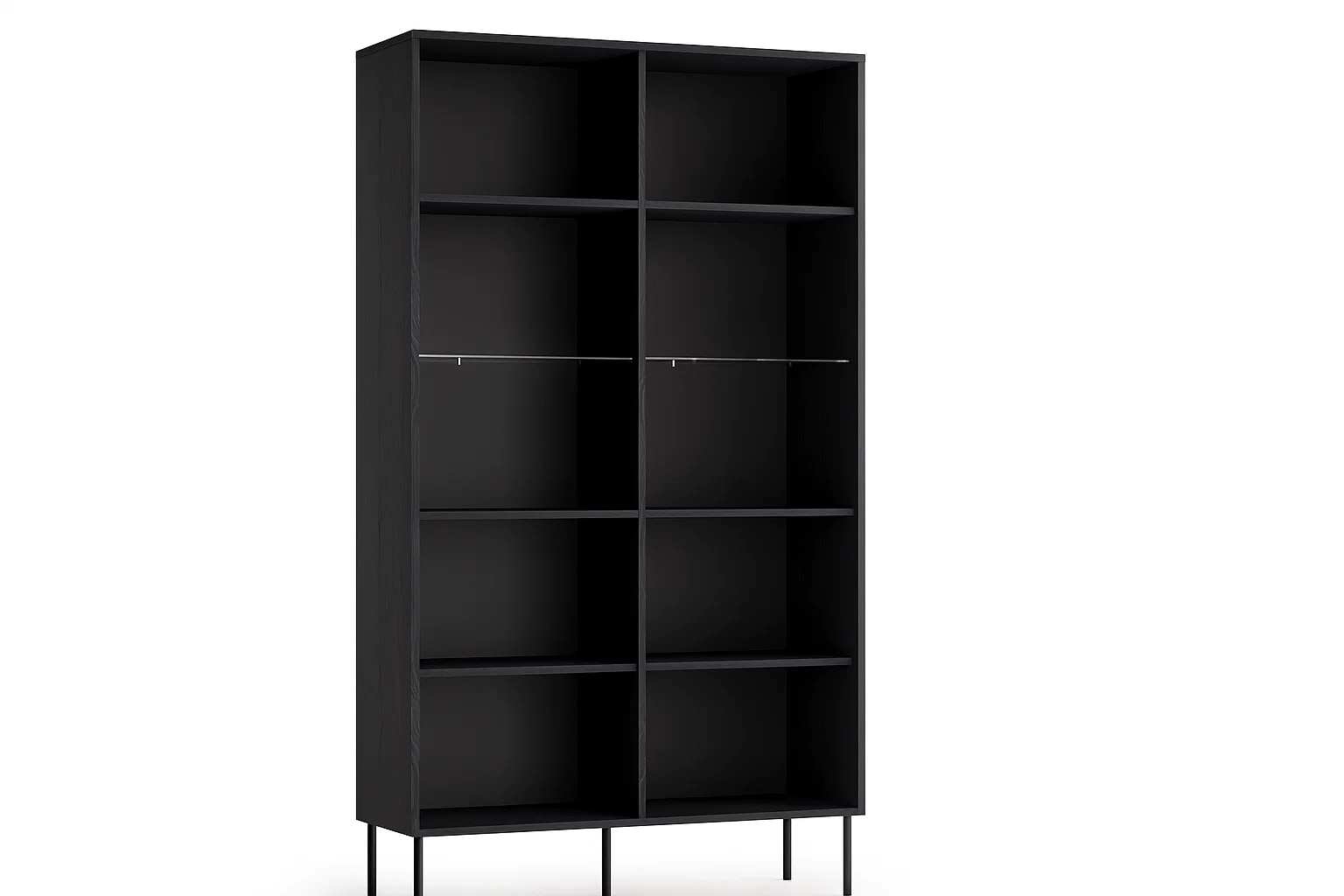 Home affaire Vitrine »BELLOT Vitrineschrank mit 2 Türen, verglast, mit viel Stauraum« Standvitrine/Glasvitrine, matt Hochschrank, Maße B/T/H: 106/40/187 cm