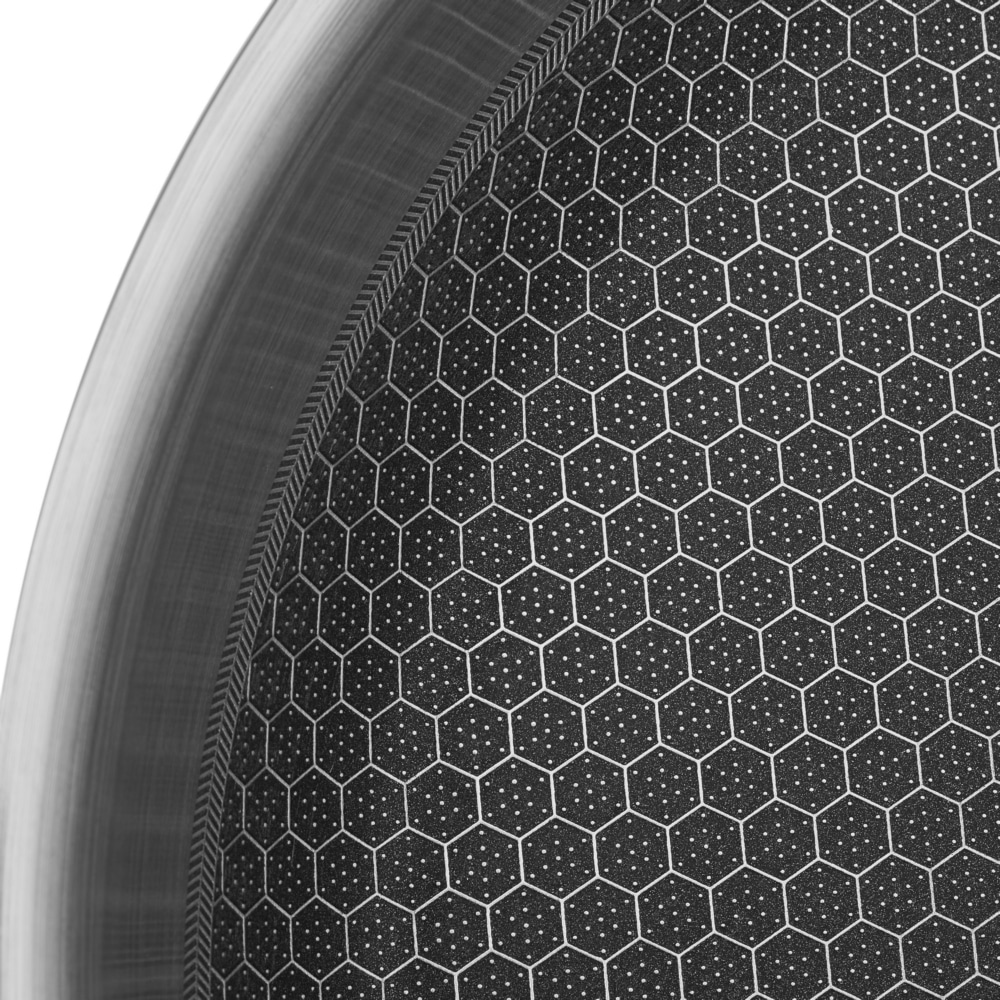 RESTO Kitchenware Wok »Achird tiefe Pfanne aus Tri-Ply (Edelstahl + Aluminium + Edelstahl)«, Edelstahl 18/10, (1 tlg.), Energieeinsparung 25% durch die dreilagige Basis, ofenfest