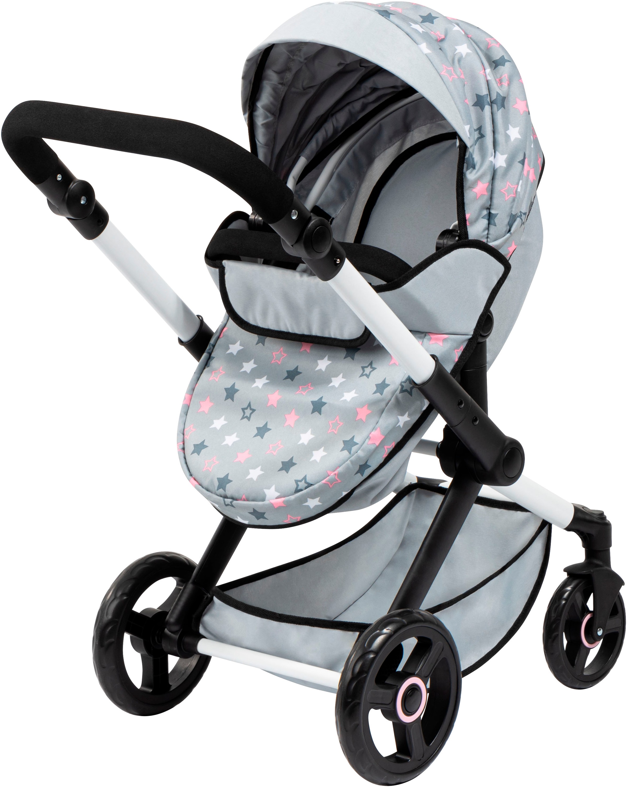 Bayer Kombi-Puppenwagen »Xeo Deluxe, grau«, (Set)