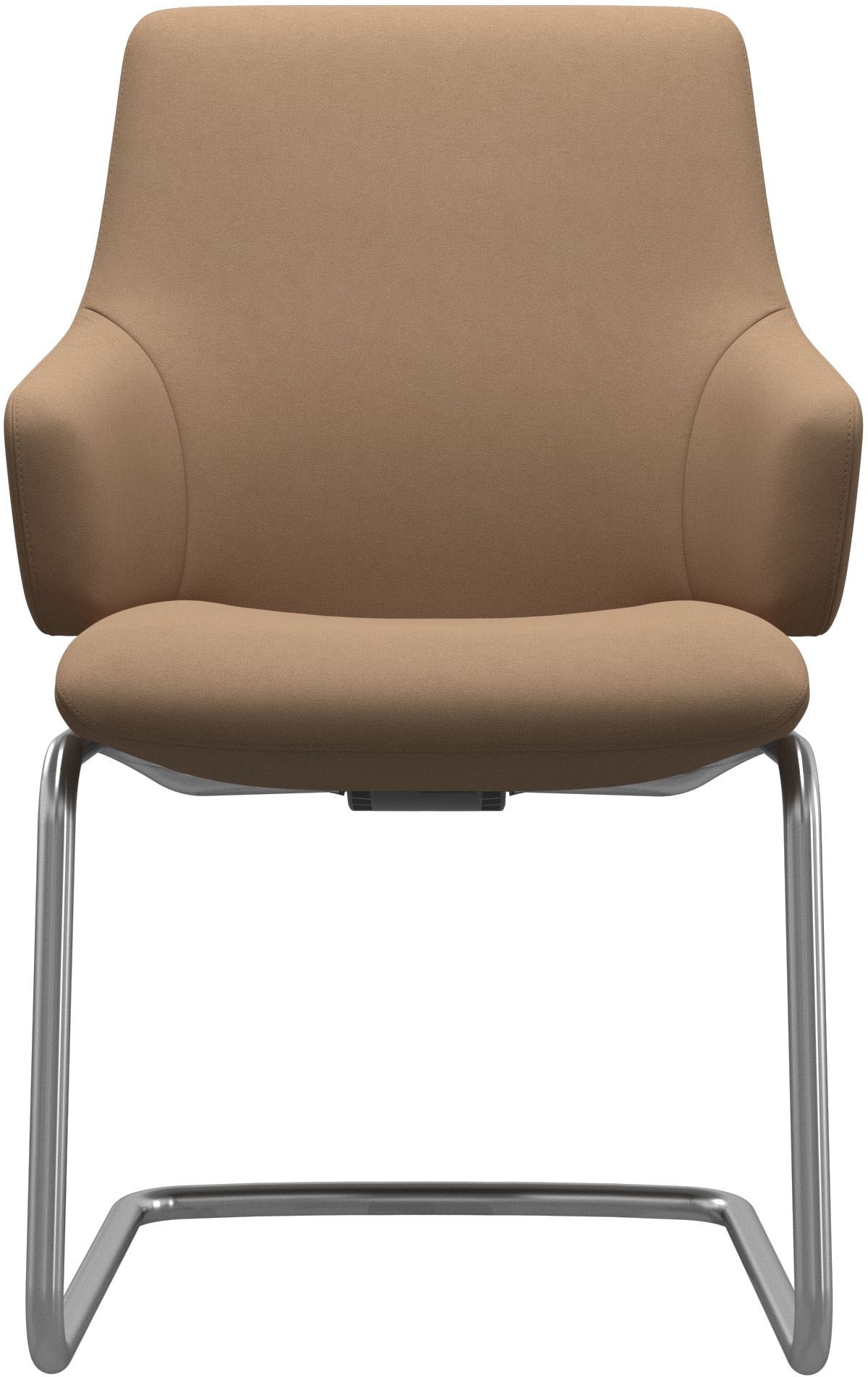 Stressless® Polsterstuhl »Laurel«, Microfaser DINAMICA, Low Back mit Armlehne, Größe L, mit Beinen aus Stahl in Chrom glänzend