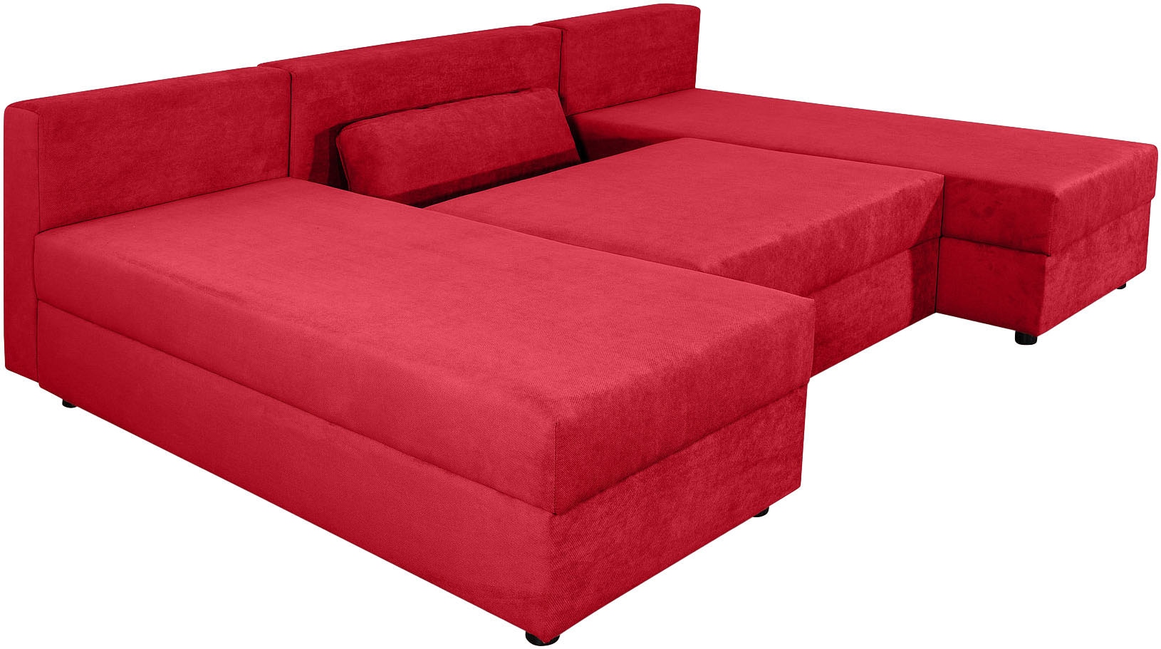 COLLECTION AB Wohnlandschaft »Pico U-Form, Breite 220, mit Schlaffunktion, Bettkasten & Zierkissen«, Liegefläche 117x220 cm
