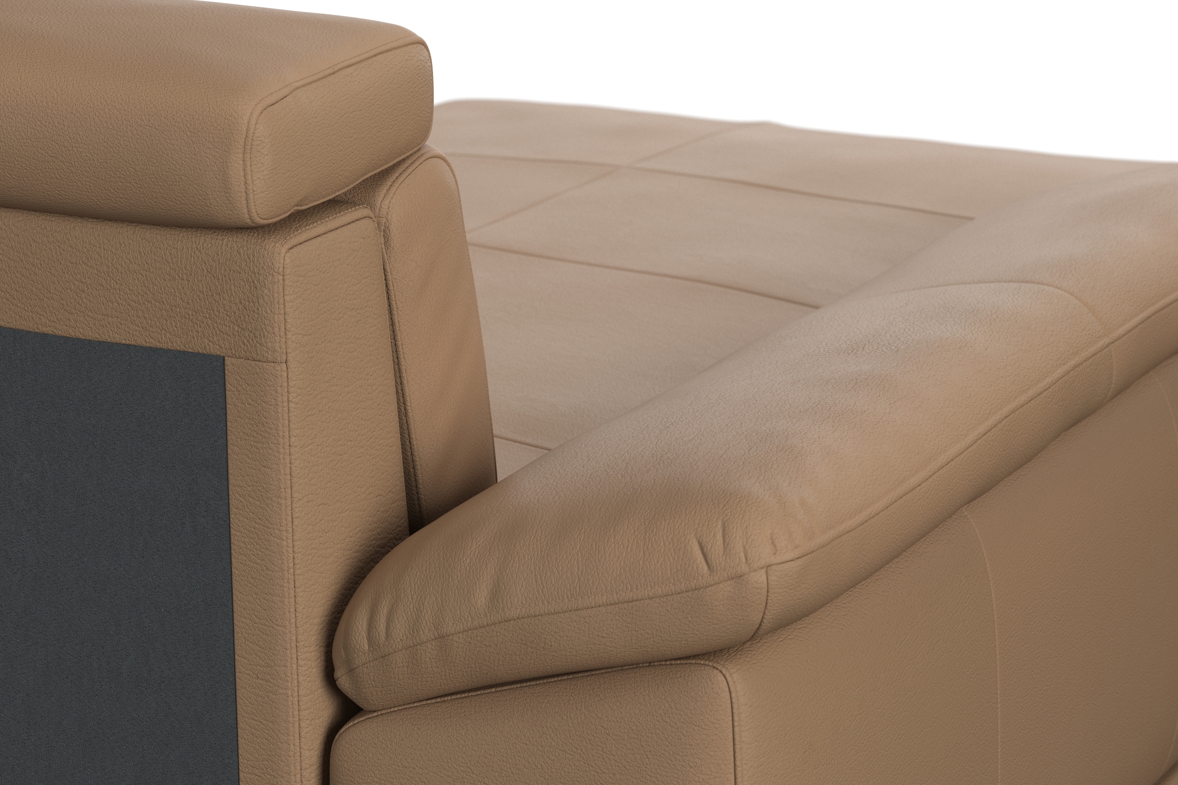 sit&more Wohnlandschaft »Cabrio U-Form, mit Sitztiefenverstellung, Arm- und Kopfteilverstellung«, 3 Nierenkissen, Federkern, optional Bettfunktion und Stauraum