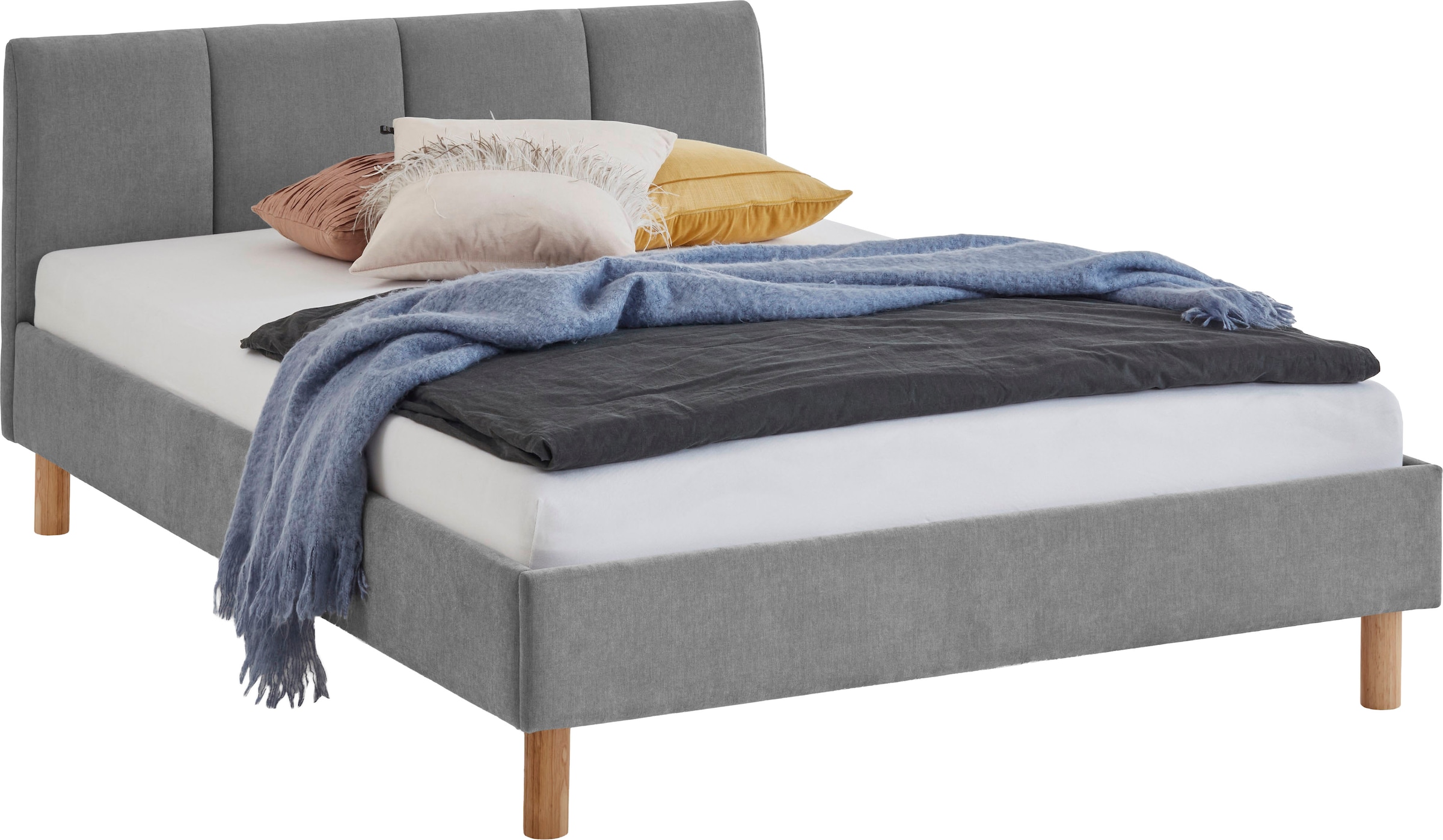 meise.möbel Polsterbett »Joker, in verschiedenen Breiten und Farben erhältlich« wahlweise mit schwarzem oder eichefarbigem Holzfuß