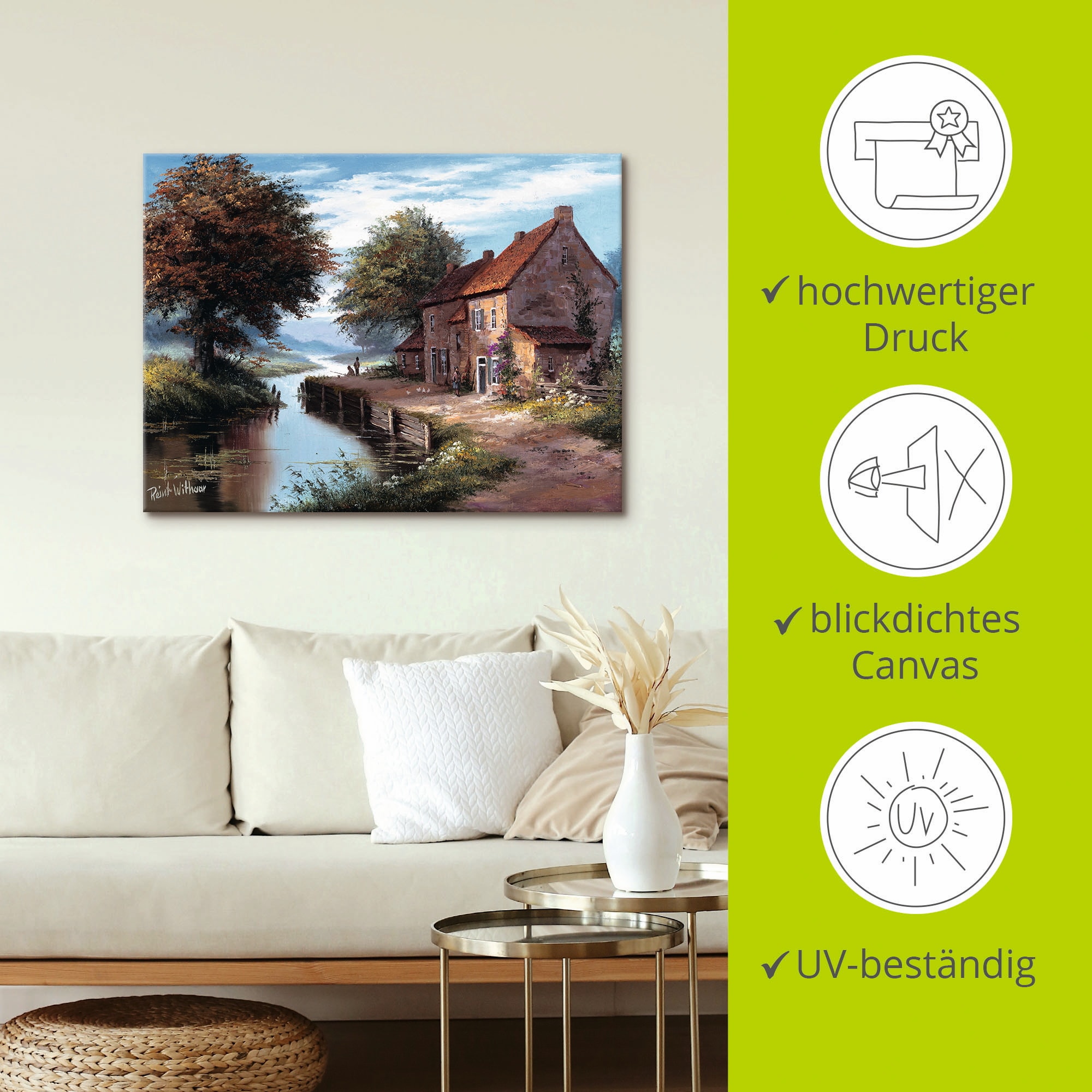 Artland Wandbild »Früher Morgen«, Gewässer, (1 St.), als Leinwandbild, Poster in verschied. Größen