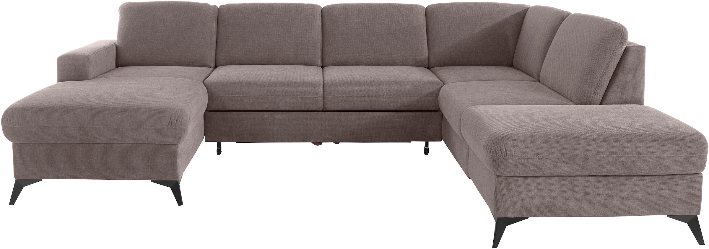 Home affaire Wohnlandschaft »Lolland U-Form« Wahlweise mit Bettfunktion und günstig online kaufen