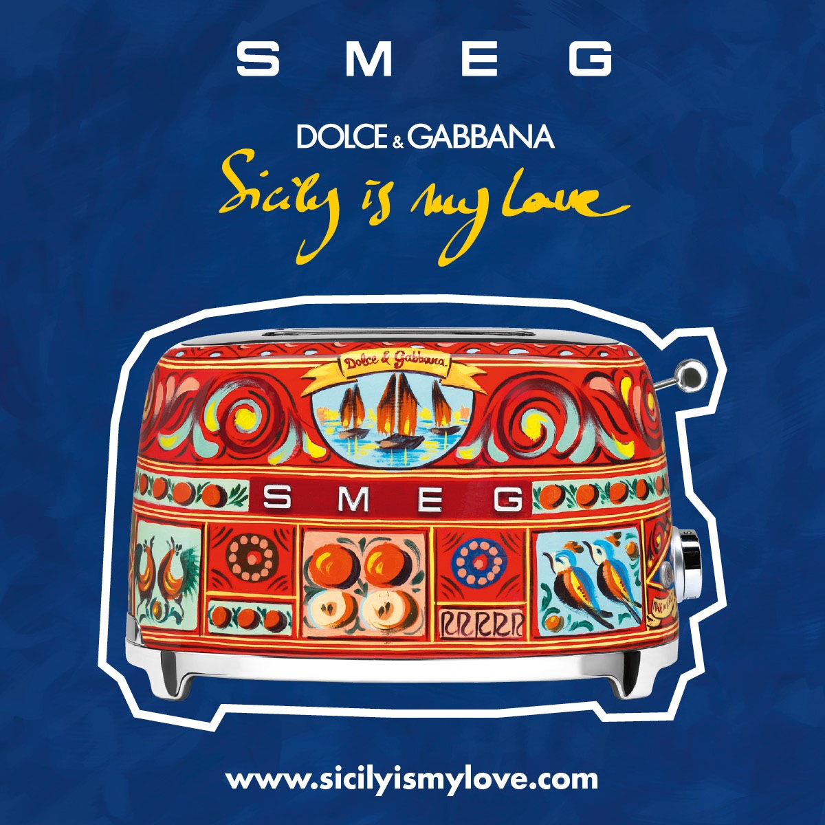SMEG DOLCE & GABBANA Toaster »TSF01DGEU«, 2 kurze Schlitze, 950 W, Limited Edition Dolce & Gabbana Sicily is my Love