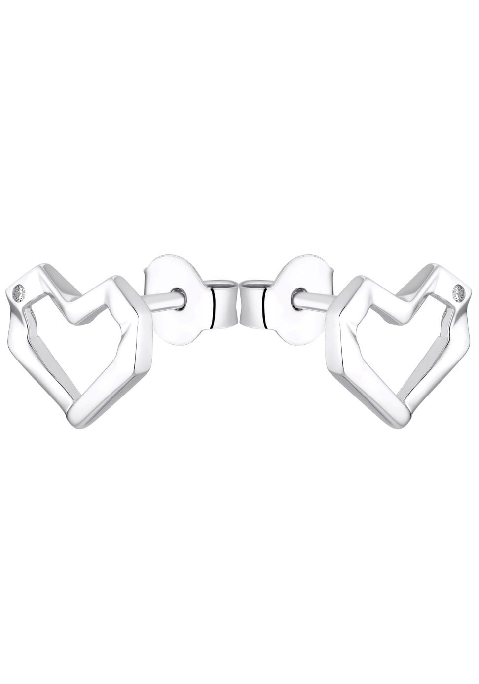s.Oliver Paar Ohrstecker »Herz, 2036856«, mit Zirkonia (synth.)