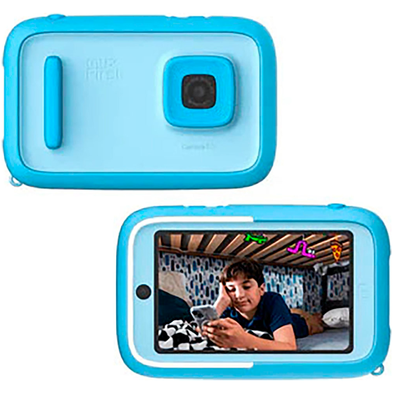 MYFIRST Kinderkamera »Camera 50«, 20 blau Kindersicher & robust – TPU-Schutz, Stoßdämpfung & ergonomisches Design für sorgenfreien Spaß.