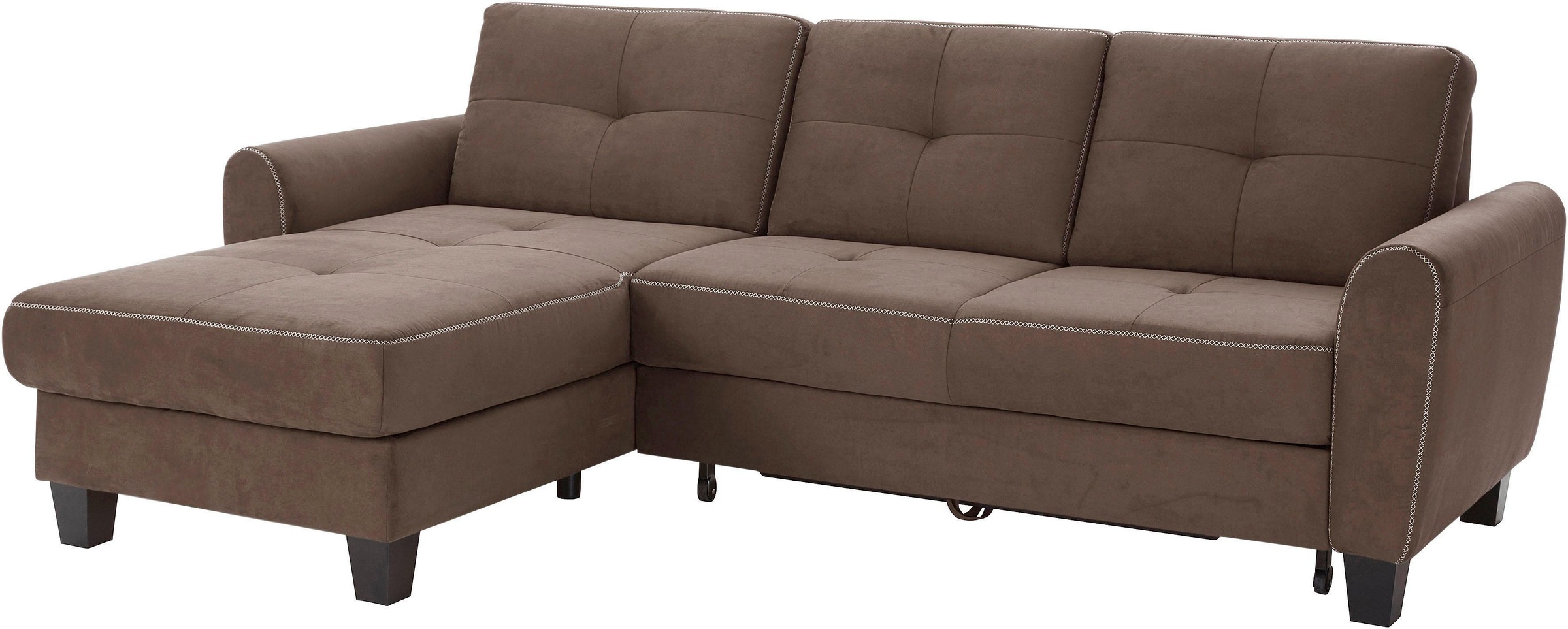 sit&more Ecksofa »Varese L-Form«, mit Federkern, wahlweise mit Bettfunktion günstig online kaufen