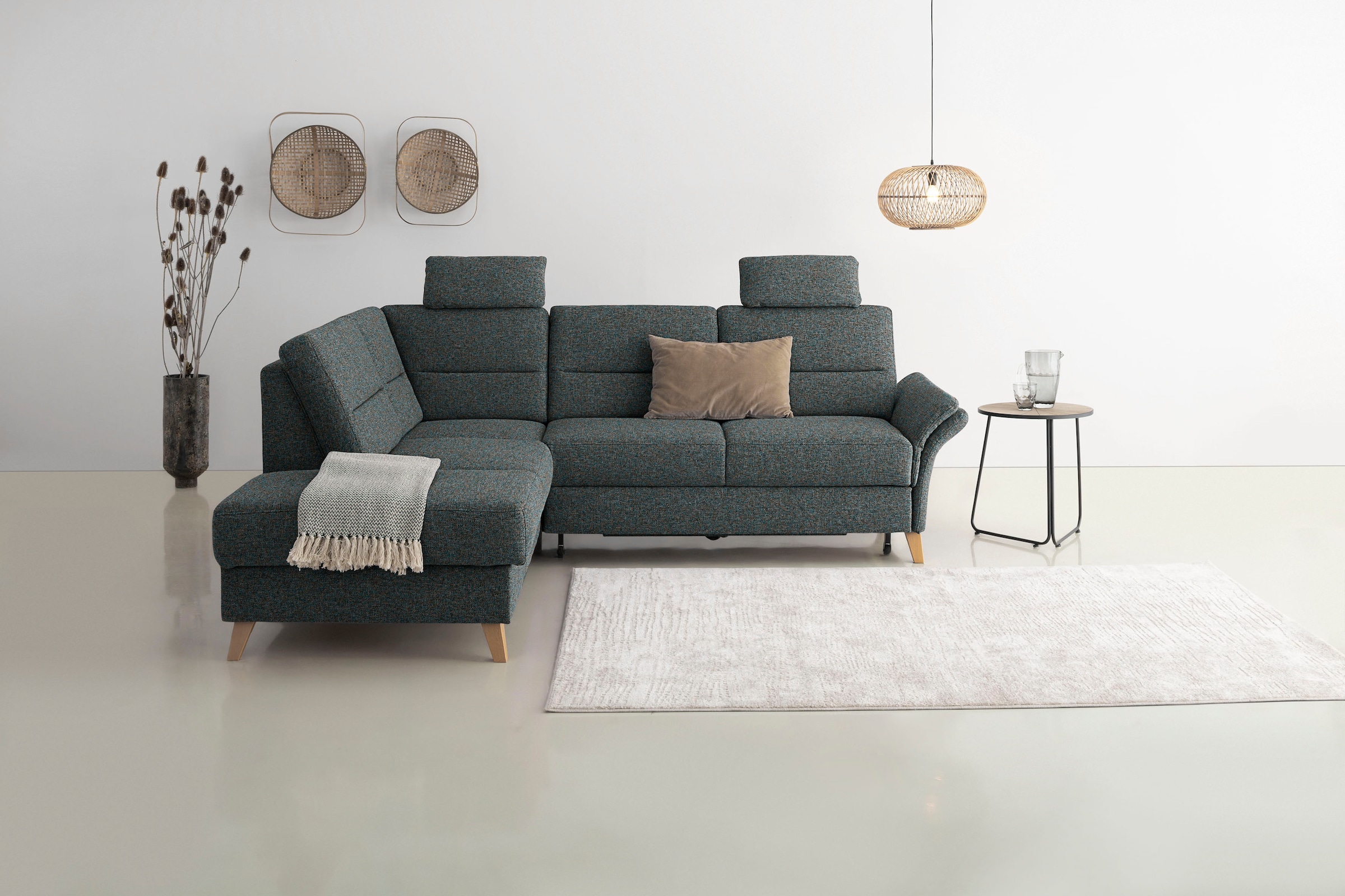 Home affaire Ecksofa »Westerland L-Form«, Federkern-Polsterung, wahlweise m günstig online kaufen