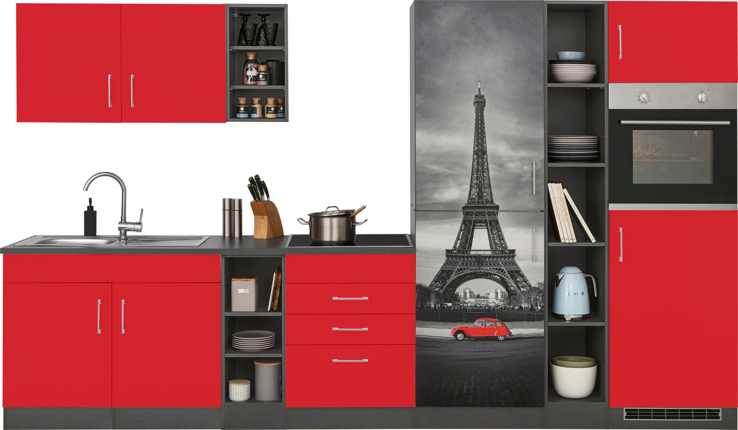 KOCHSTATION Küchenzeile »KS-Paris – Küchen mit einzigartigen Fotomotiven au günstig online kaufen
