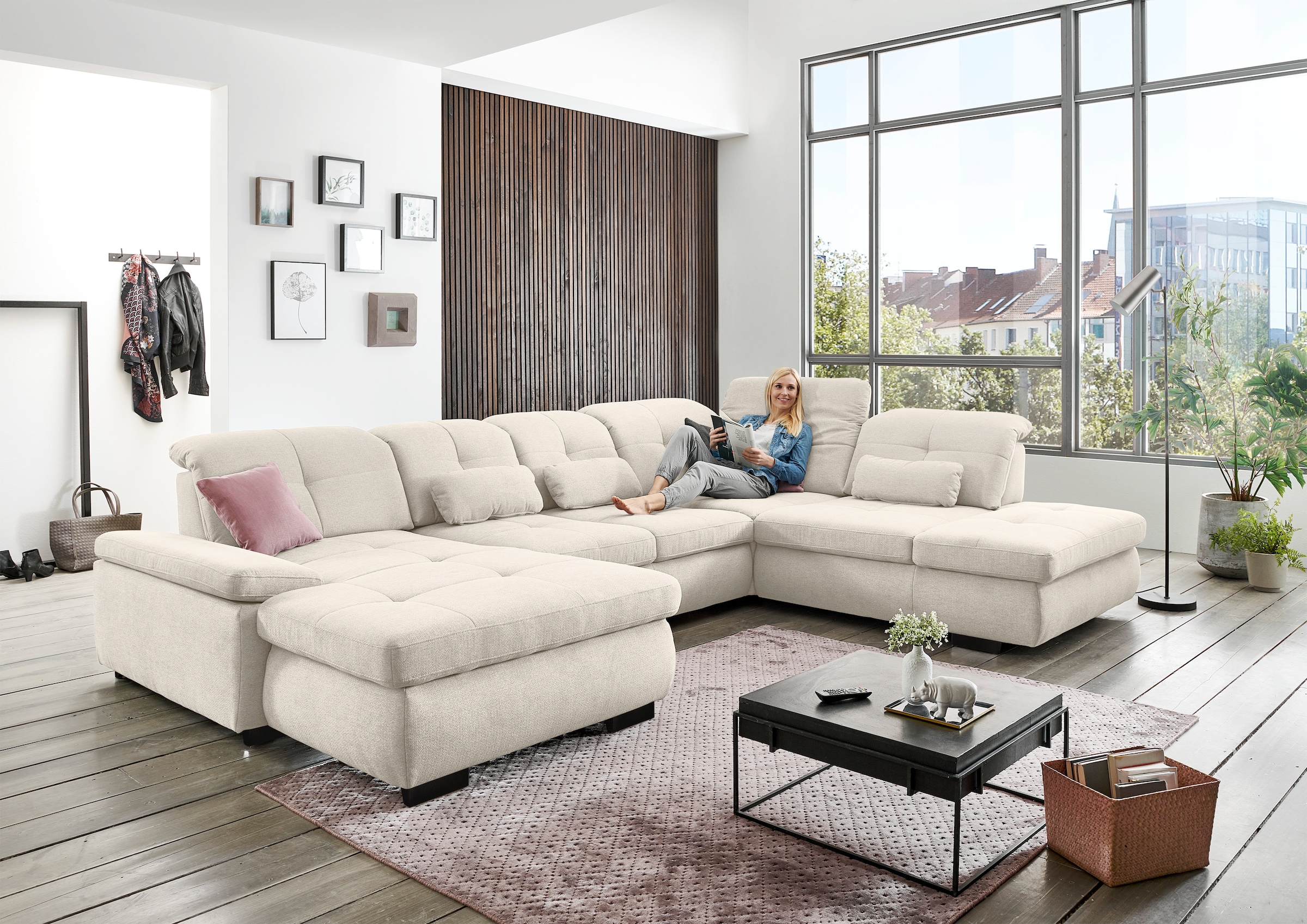 Die PlanBar Ecksofa »MP-IN16012 L-Form, mit Kaltschaum-Polsterung«, inkl. S günstig online kaufen