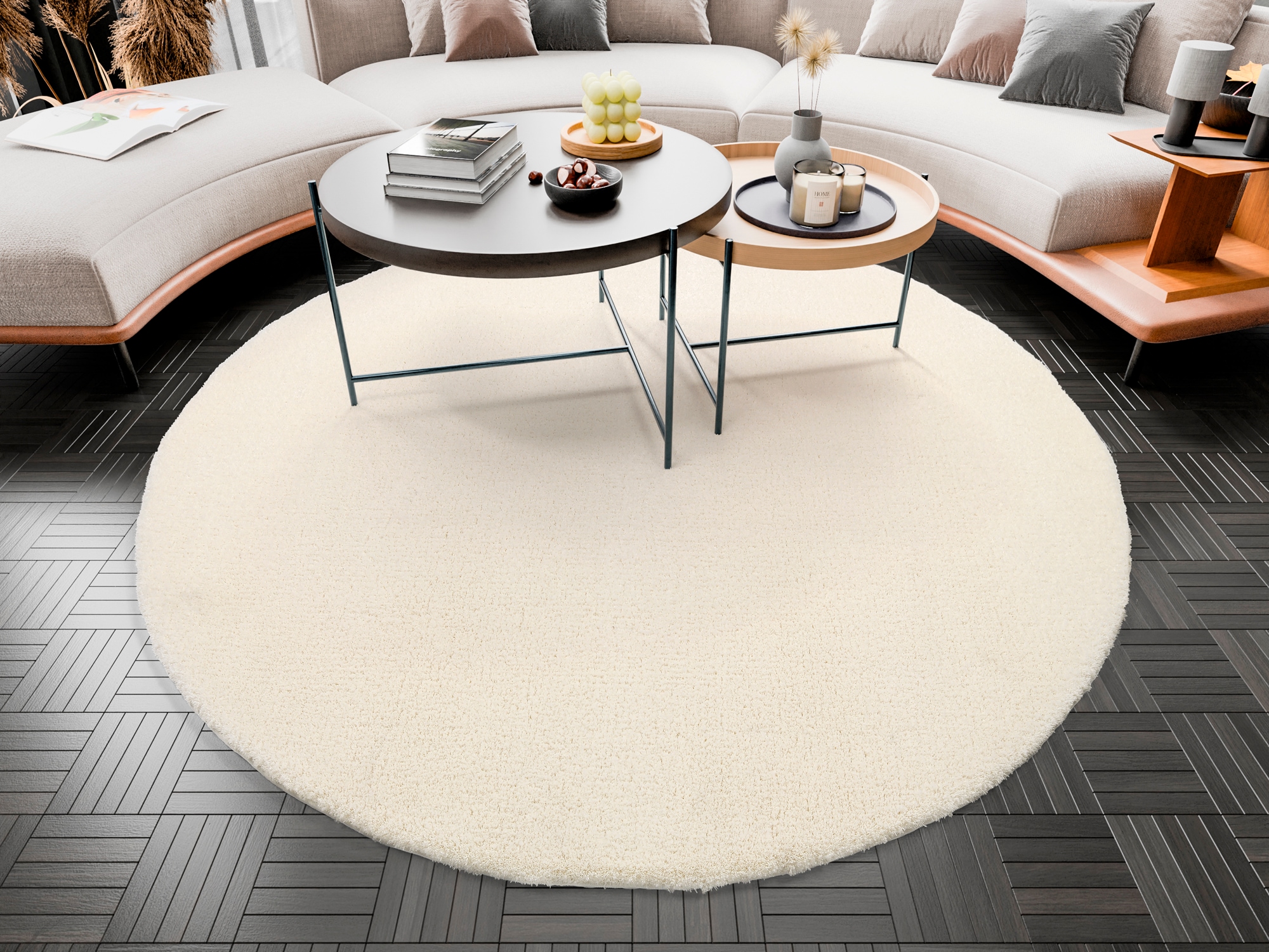 OCI DIE TEPPICHMARKE Hochflor-Teppich »Soft Dream«, rund, 30 mm Höhe, beson günstig online kaufen