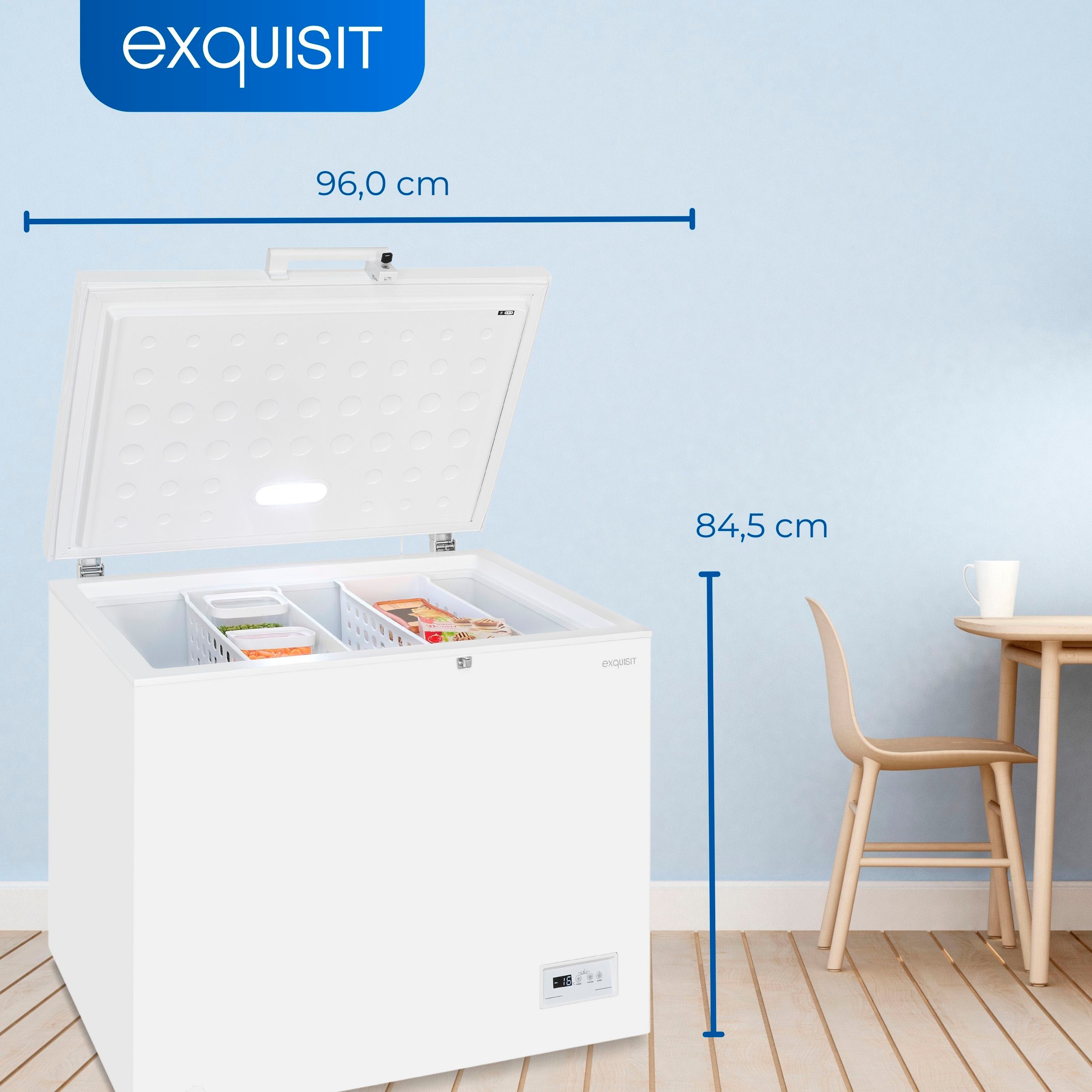 exquisit Gefriertruhe »GT265-HE-040D«, 84,5 cm hoch, 96 cm breit