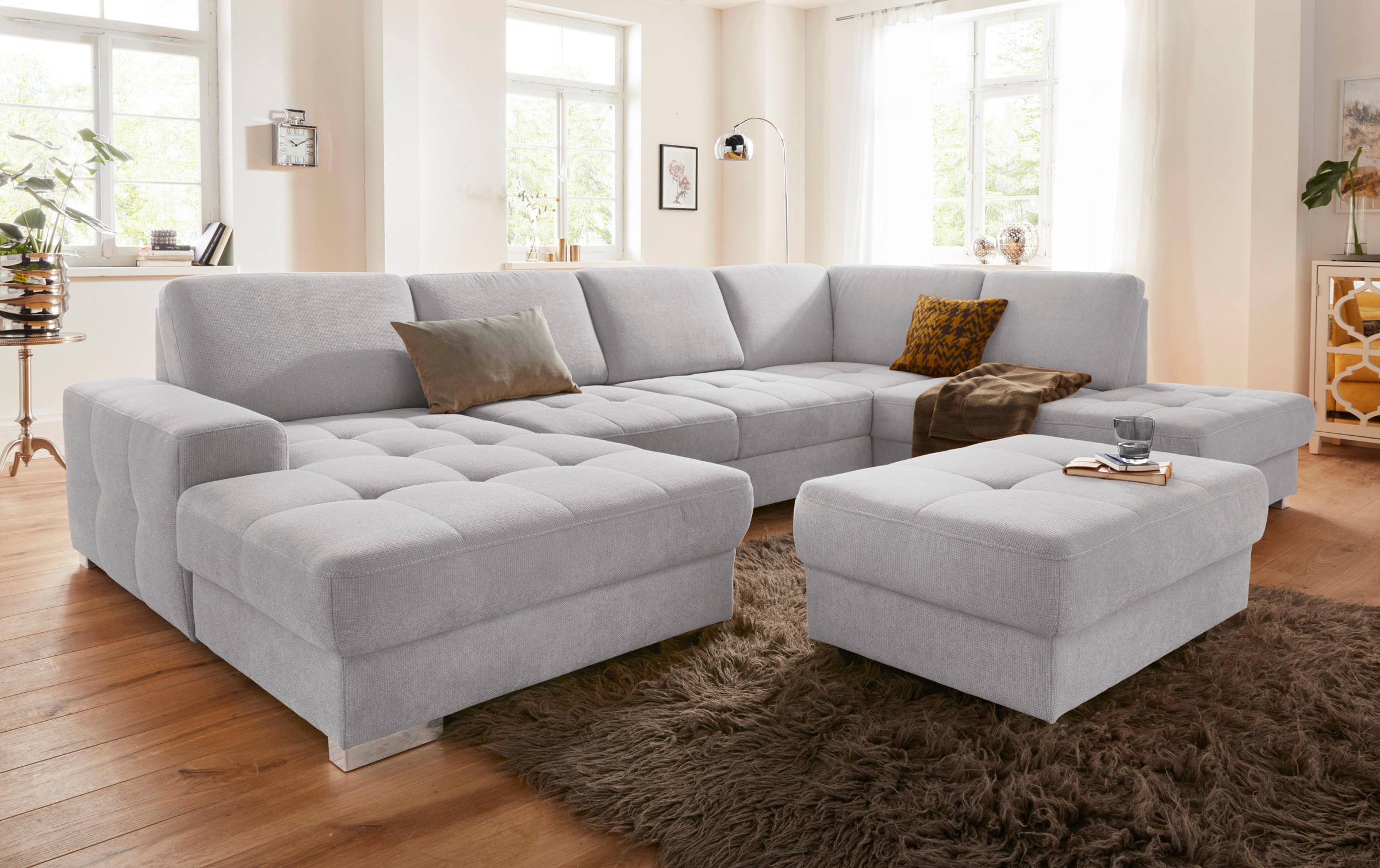 sit&more Wohnlandschaft »Santorini U-Form« mit Federkern und Sitztiefenvers günstig online kaufen